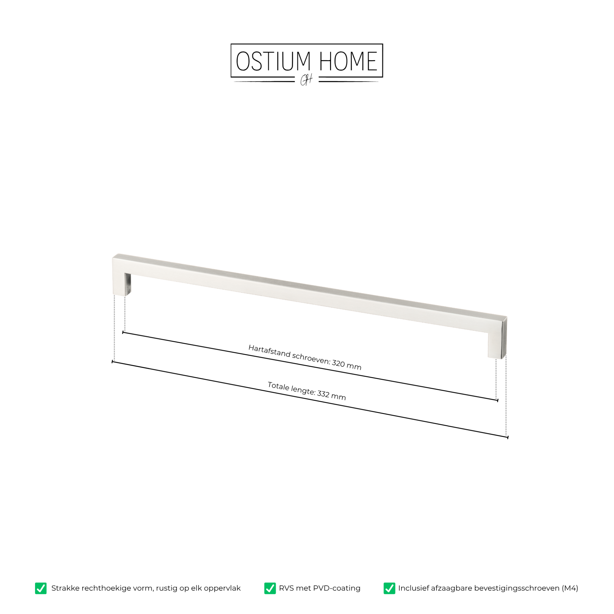 Handgreep RVS - 320mm/332mm – afbeelding 4