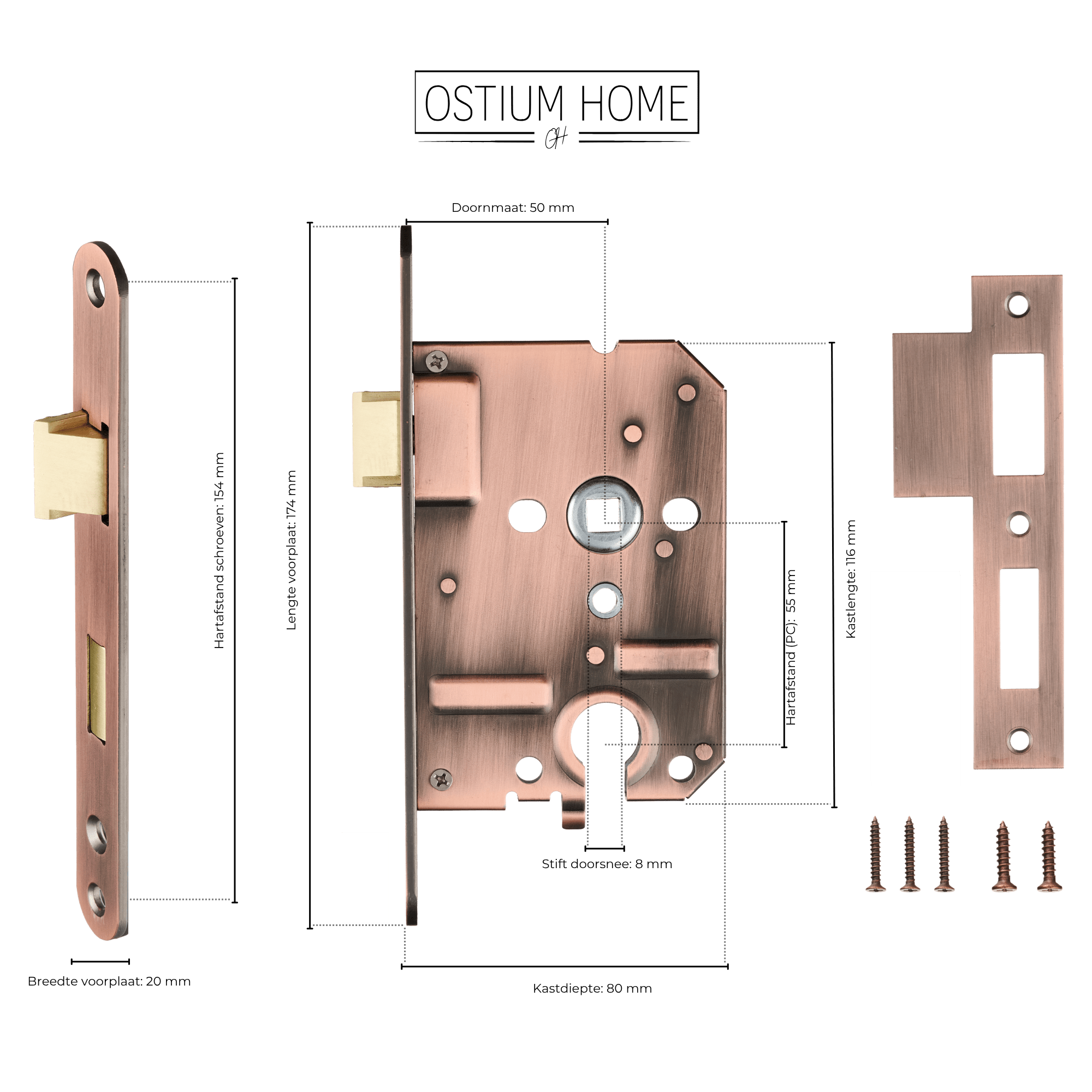 Koper Cilinderslot Loopslot - PC55 mm