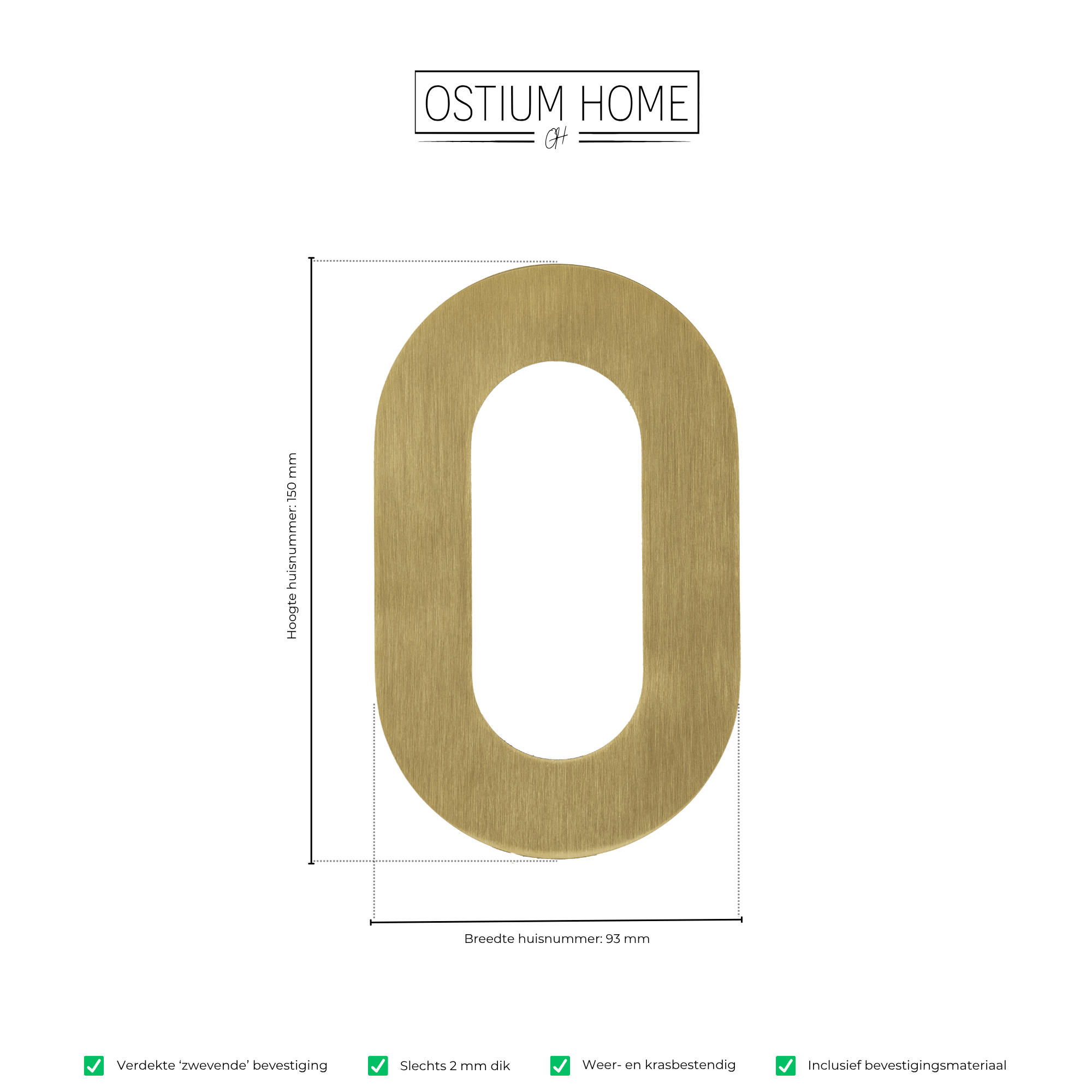 Figura - Numéro de maison doré 0