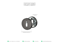 Gun Metal Sleutelrozet - Rond