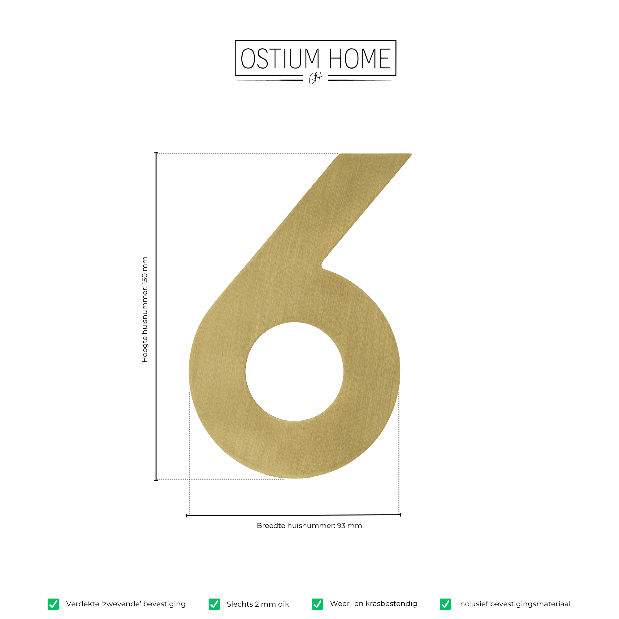 Figura - Goldene Hausnummer 6