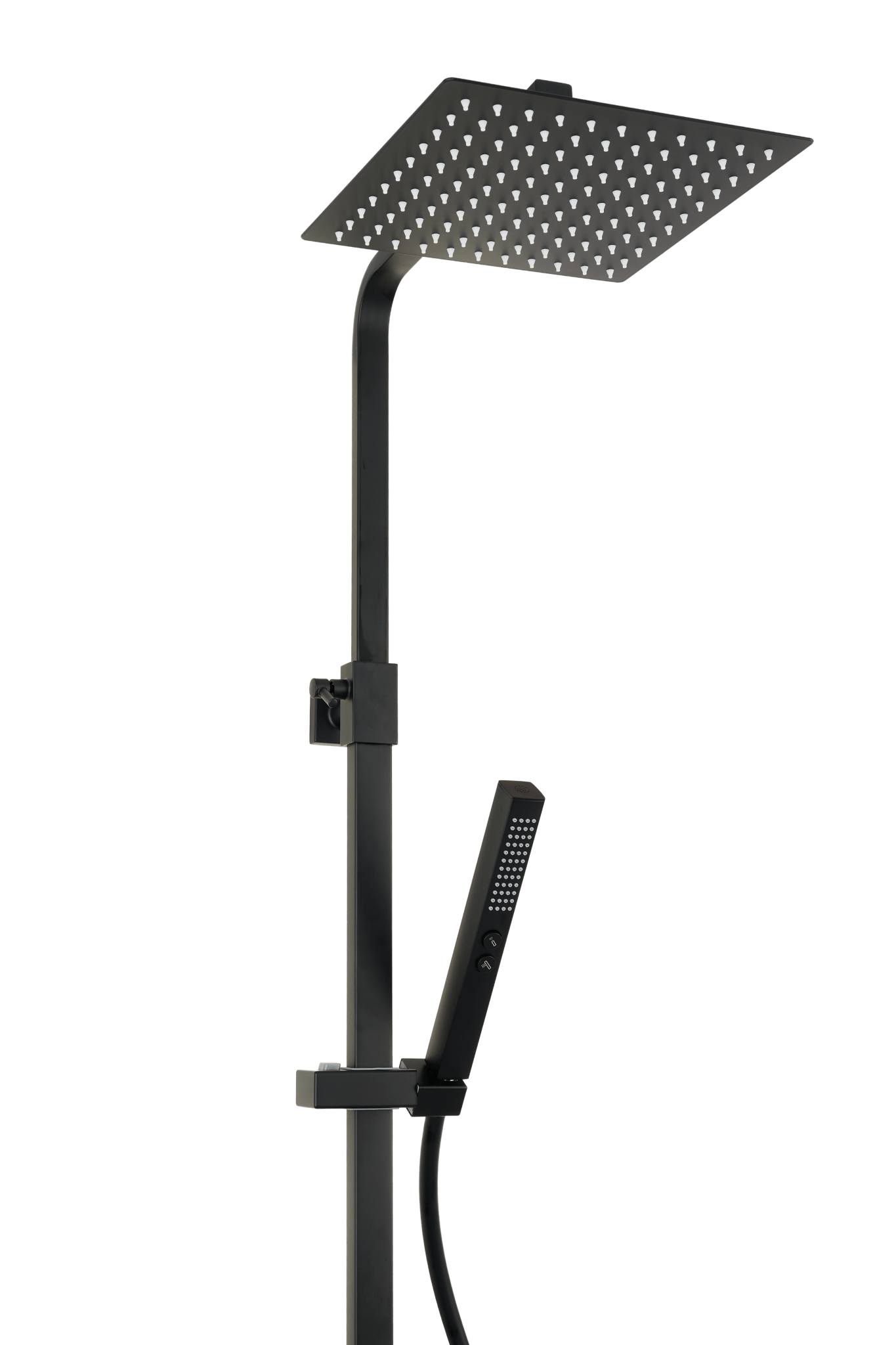 Voltri - Ensemble de douche noir - Carré