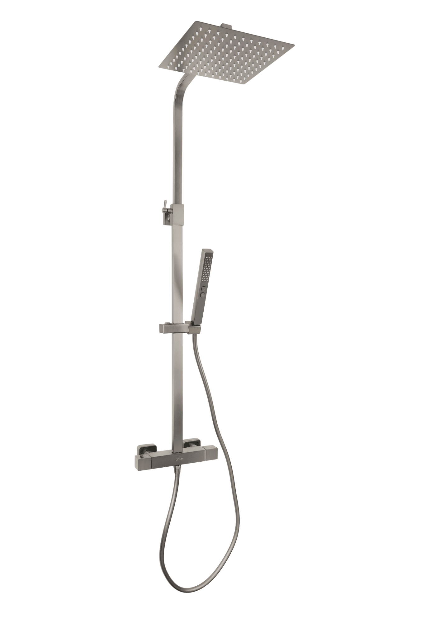 Voltri - Duscharmatur Gun Metal - Quadrat