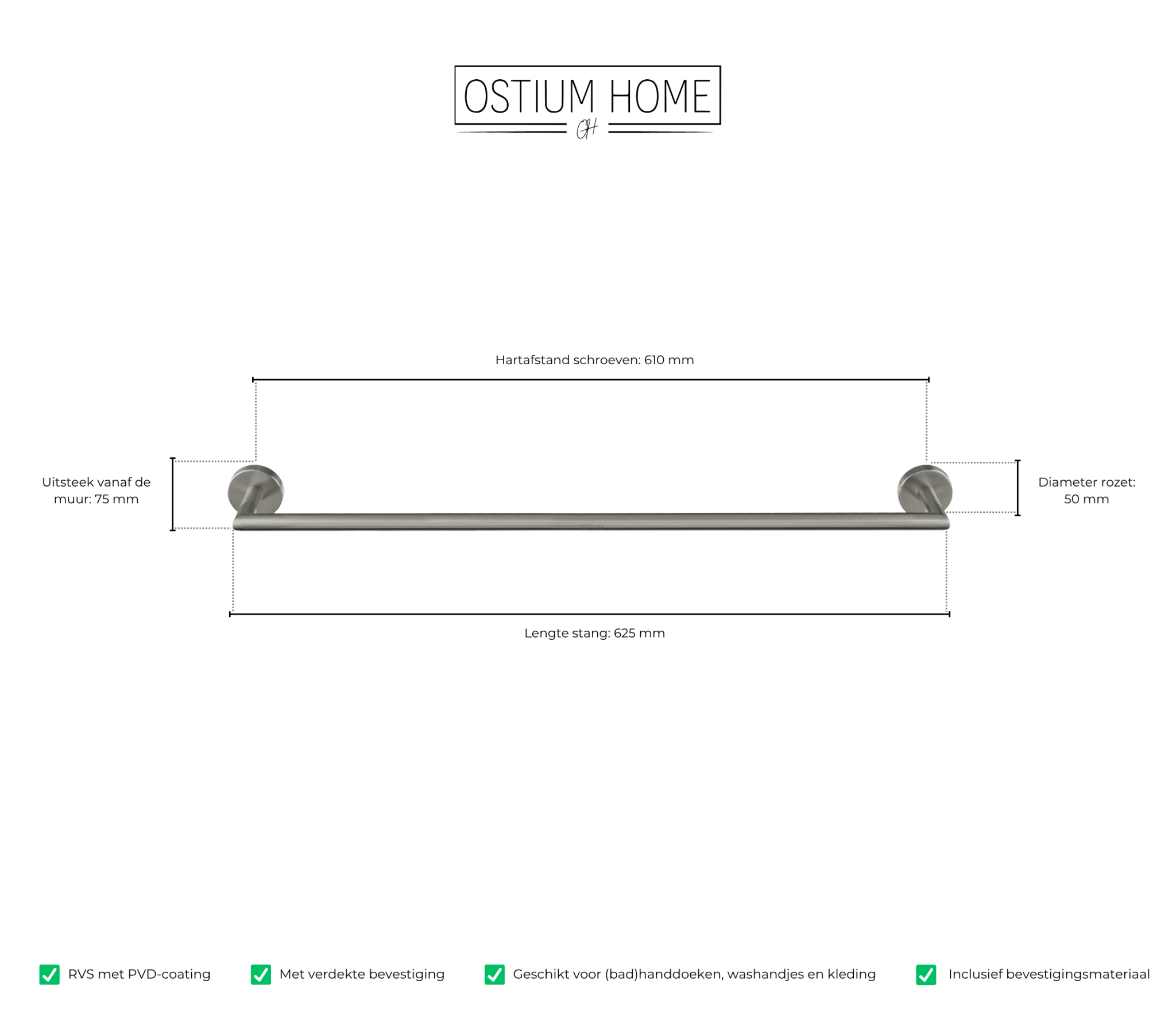 Stelo - Barre porte-serviettes - Inox