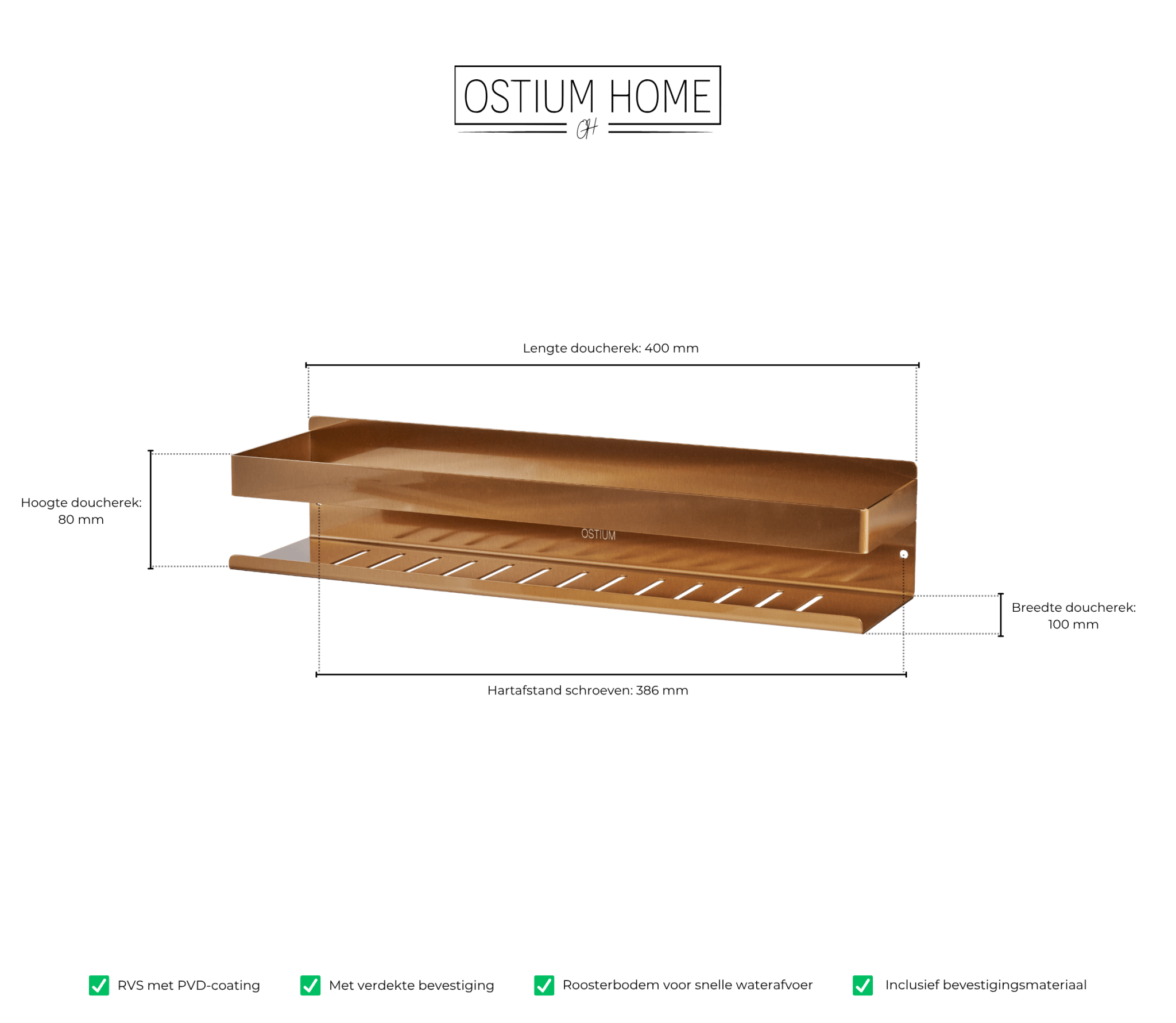 Tavolo - Étagère de douche - Bronze mat