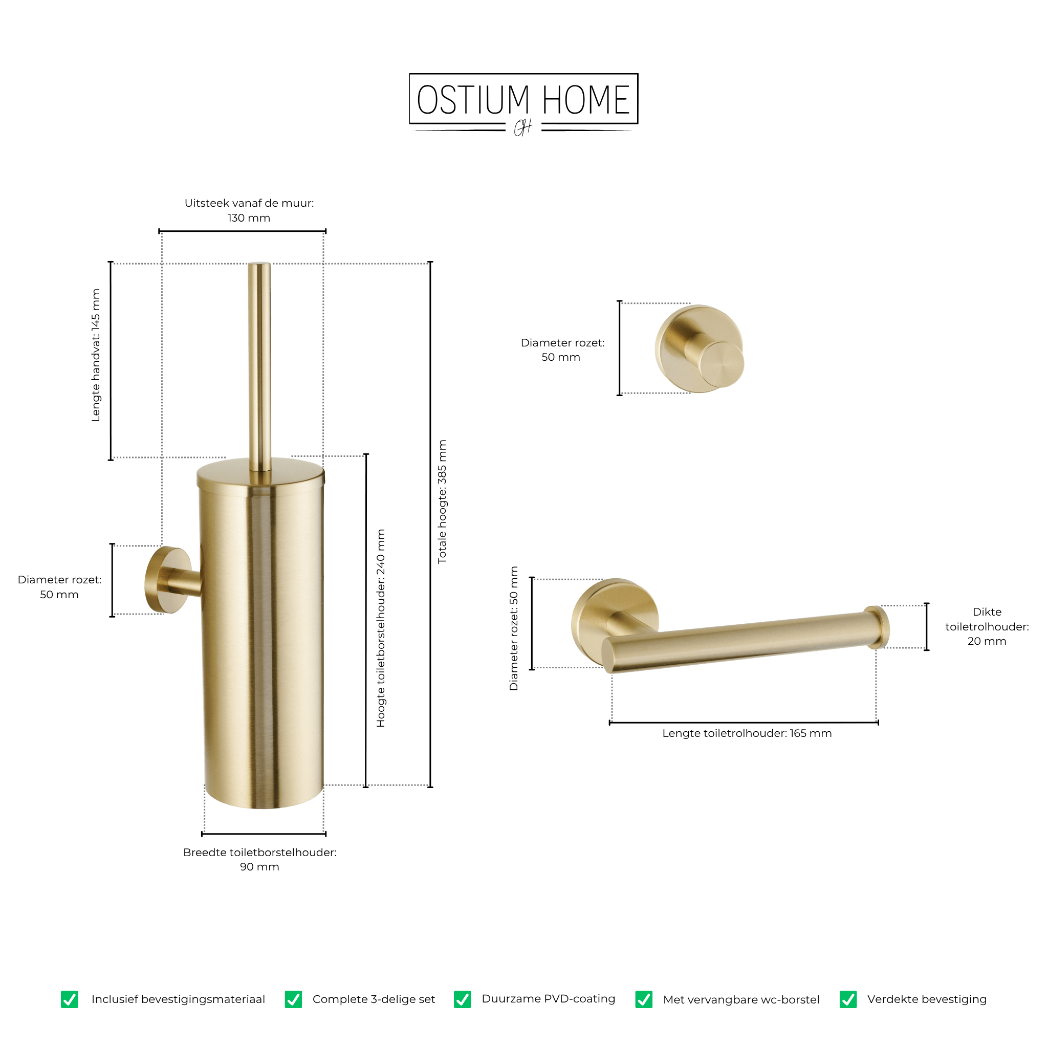 Stanio - Toiletset Goud - 3-delig