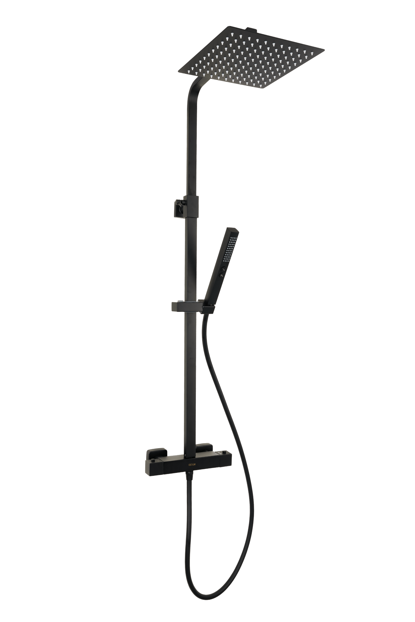 Voltri - Doucheset Zwart - Vierkant
