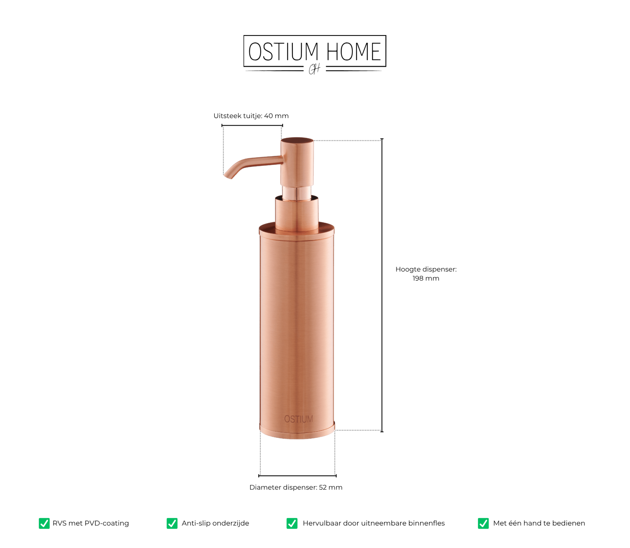Saponi - Zeepdispenser - Mat Koper