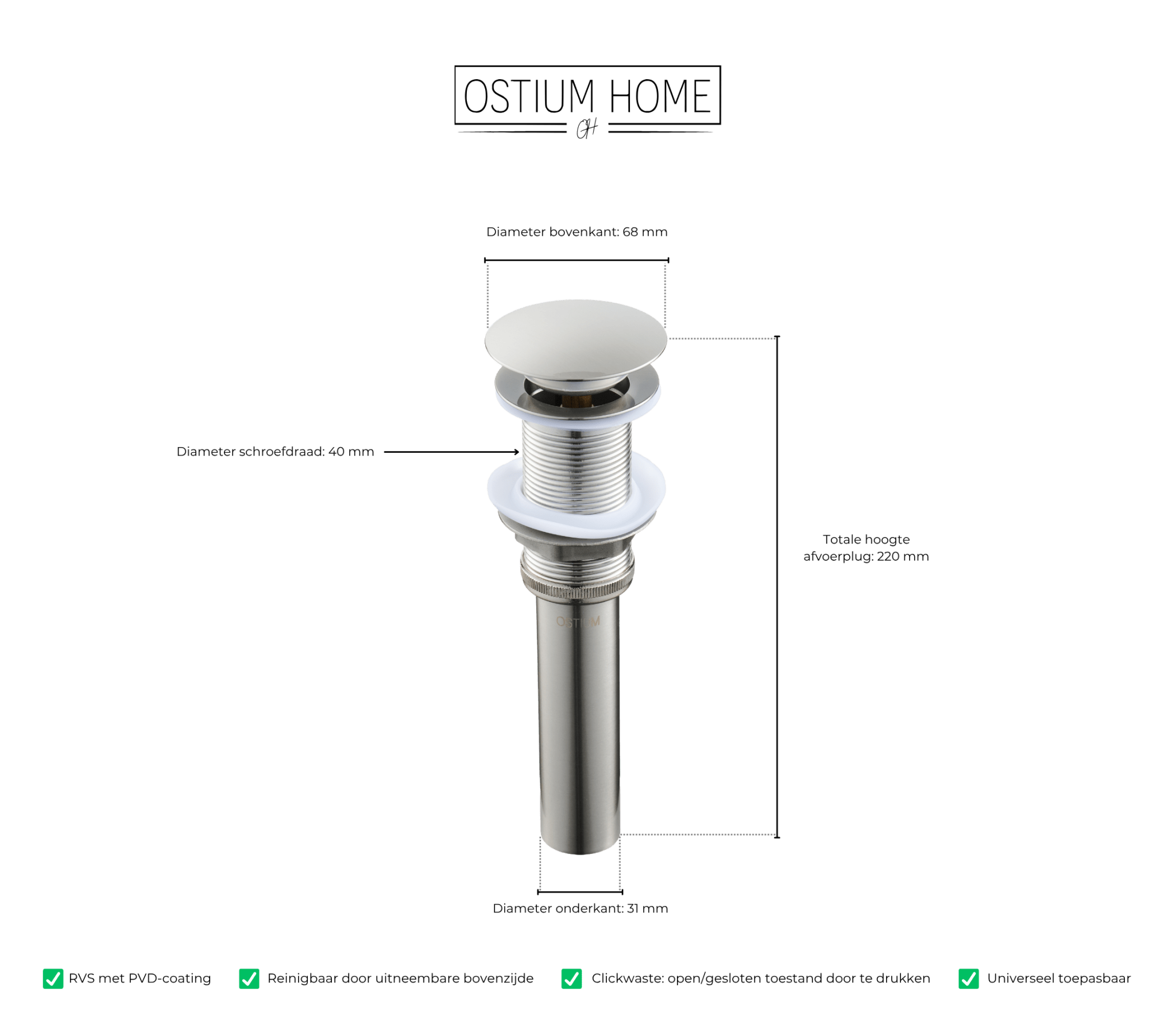 Fluezza - Bouchon de vidange - Acier inoxydable