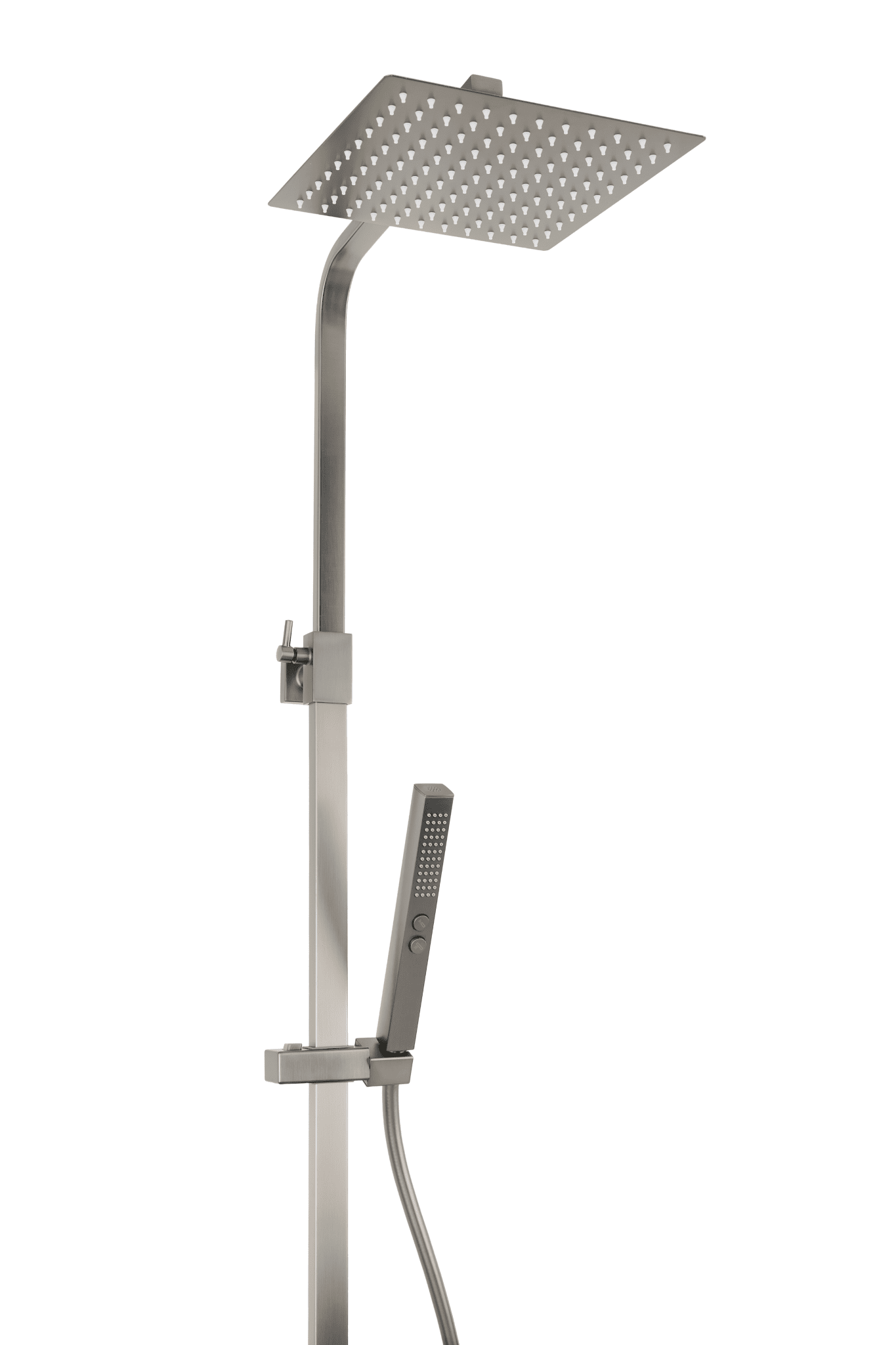 Voltri - Duscharmatur Gun Metal - Quadrat