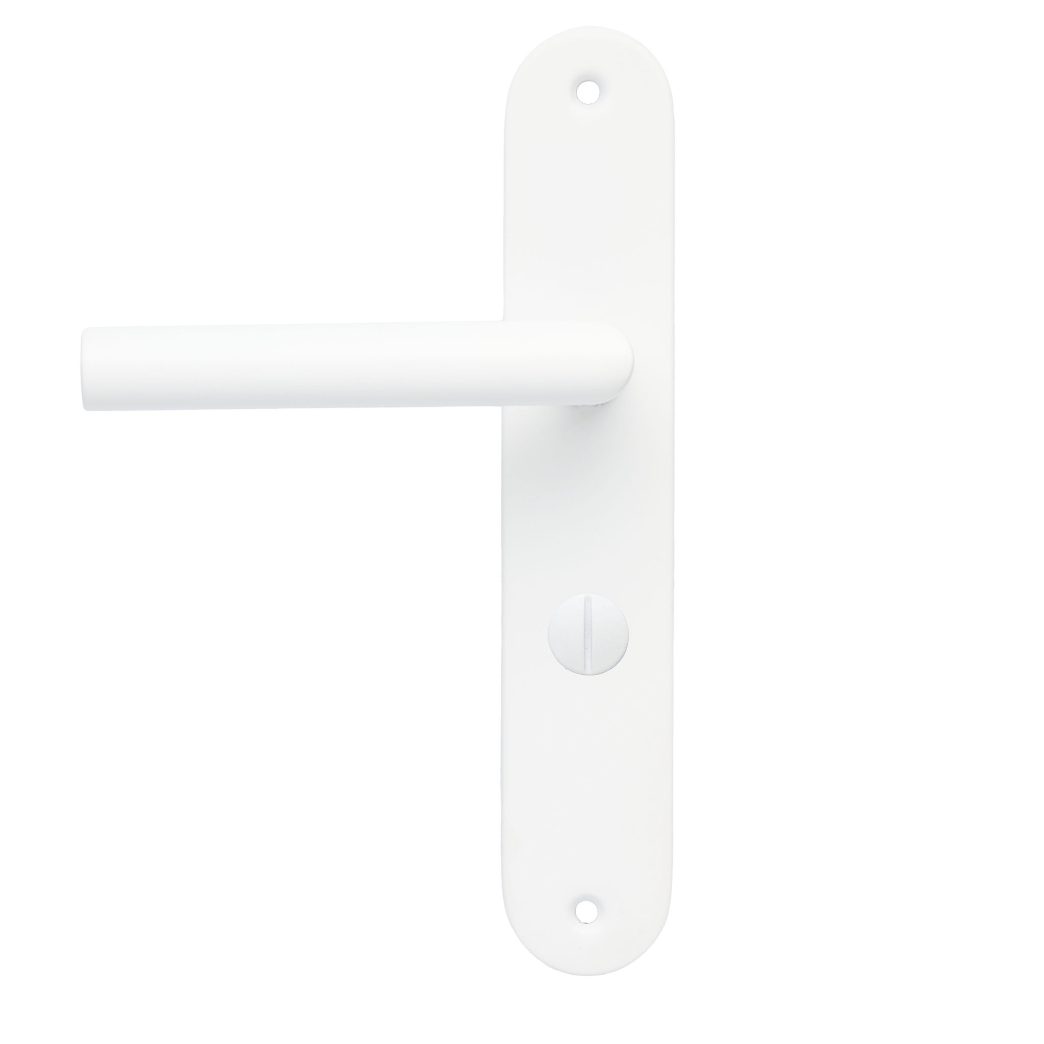 Witte deurklink voor een wc van Ostiumhome, met hartafstand 63 mm.