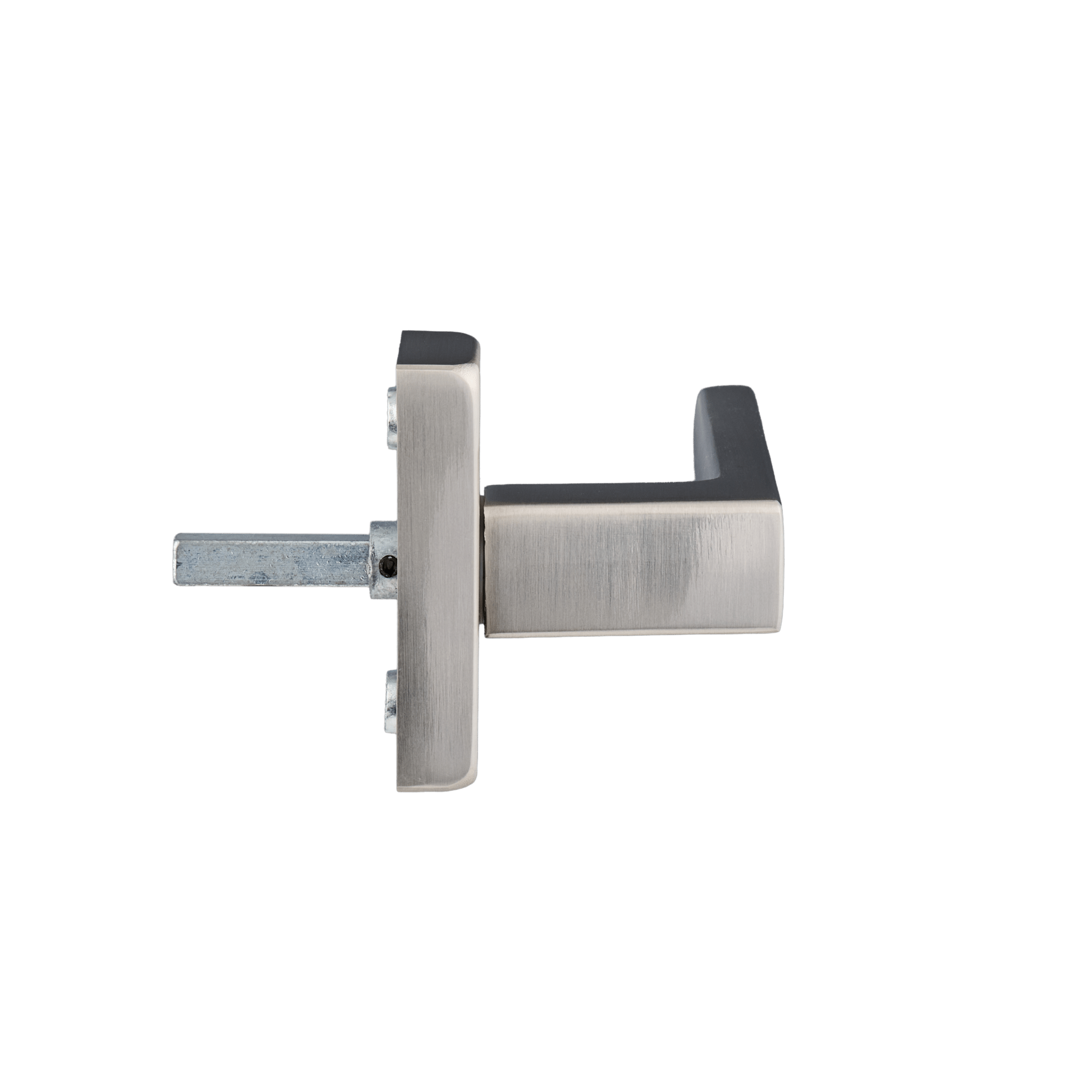 Zijaanzicht van de raamkruk van Ostiumhome in kleur RVS Zilver.