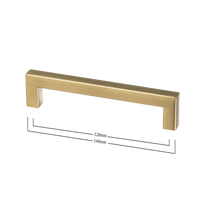 Gouden handgreep van Ostiumhome met afmetingen 128/140 mm.