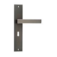 Fano - Gun Metal Türbeschlag Schlüsselloch Rechtes Langschild - SL 56 mm