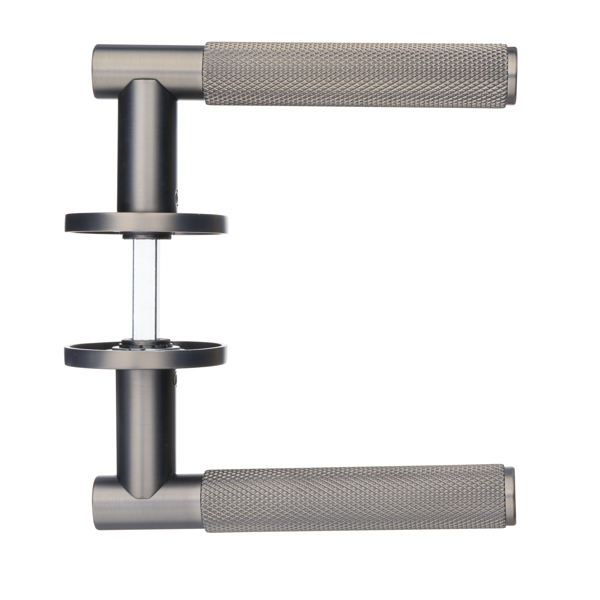 Basio - Deurbeslag Gun Metal - Diamond Cut