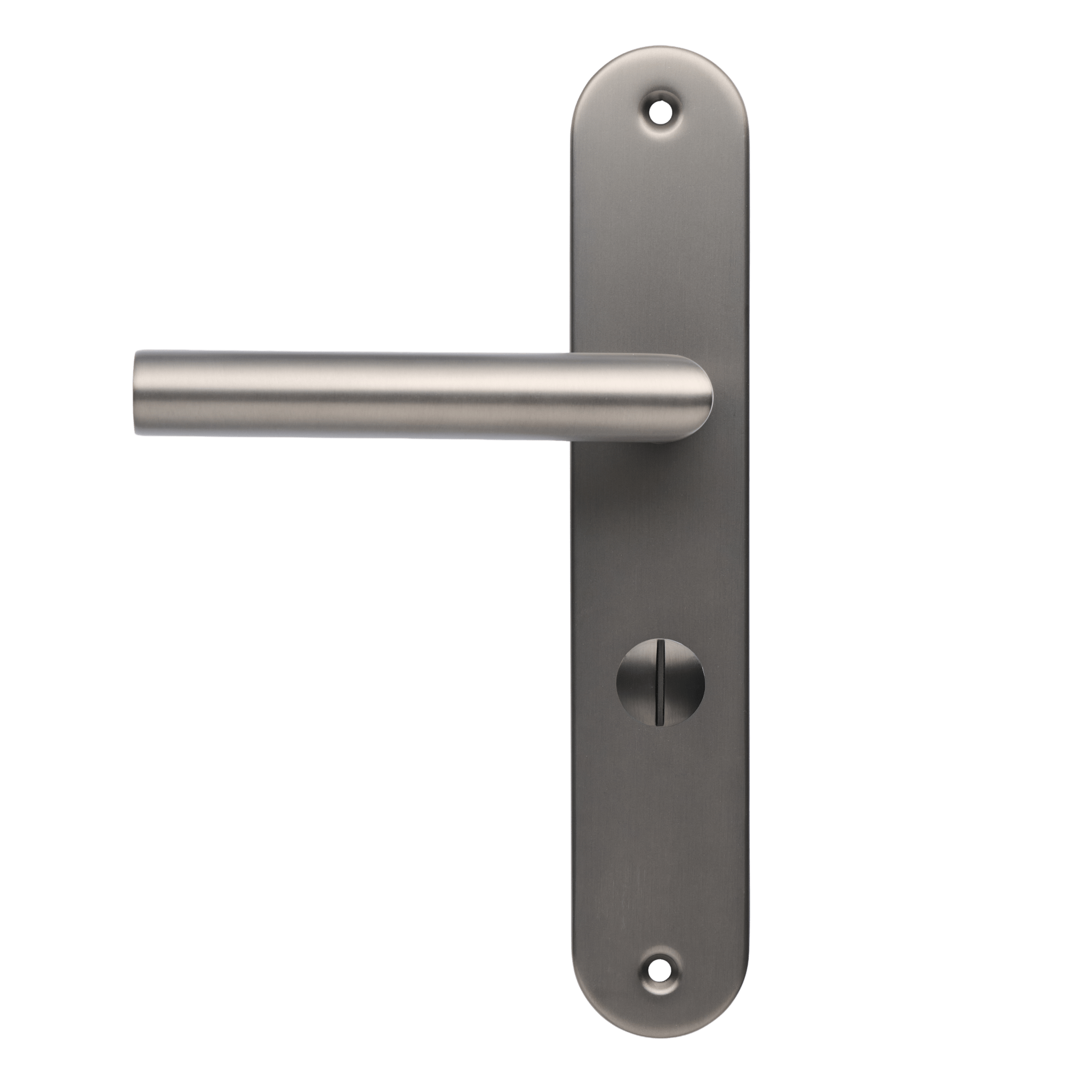 Torino - Deurklink met WC-slot Gun Metal - PC 63mm