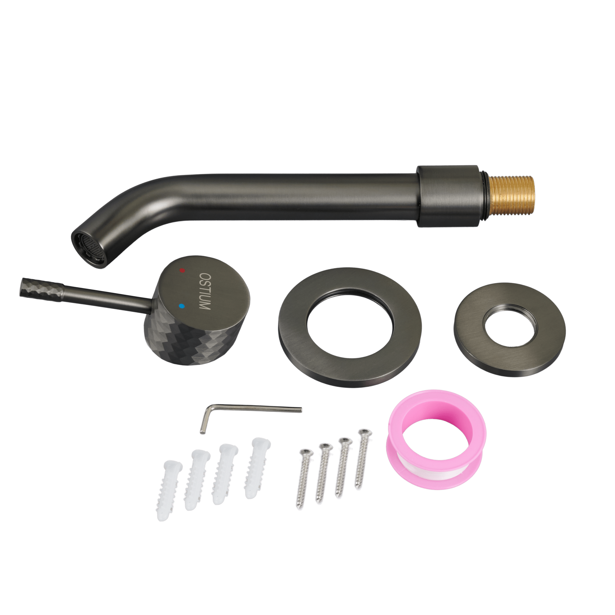 Lunari - Inbouw Wastafelkraan - Gun Metal