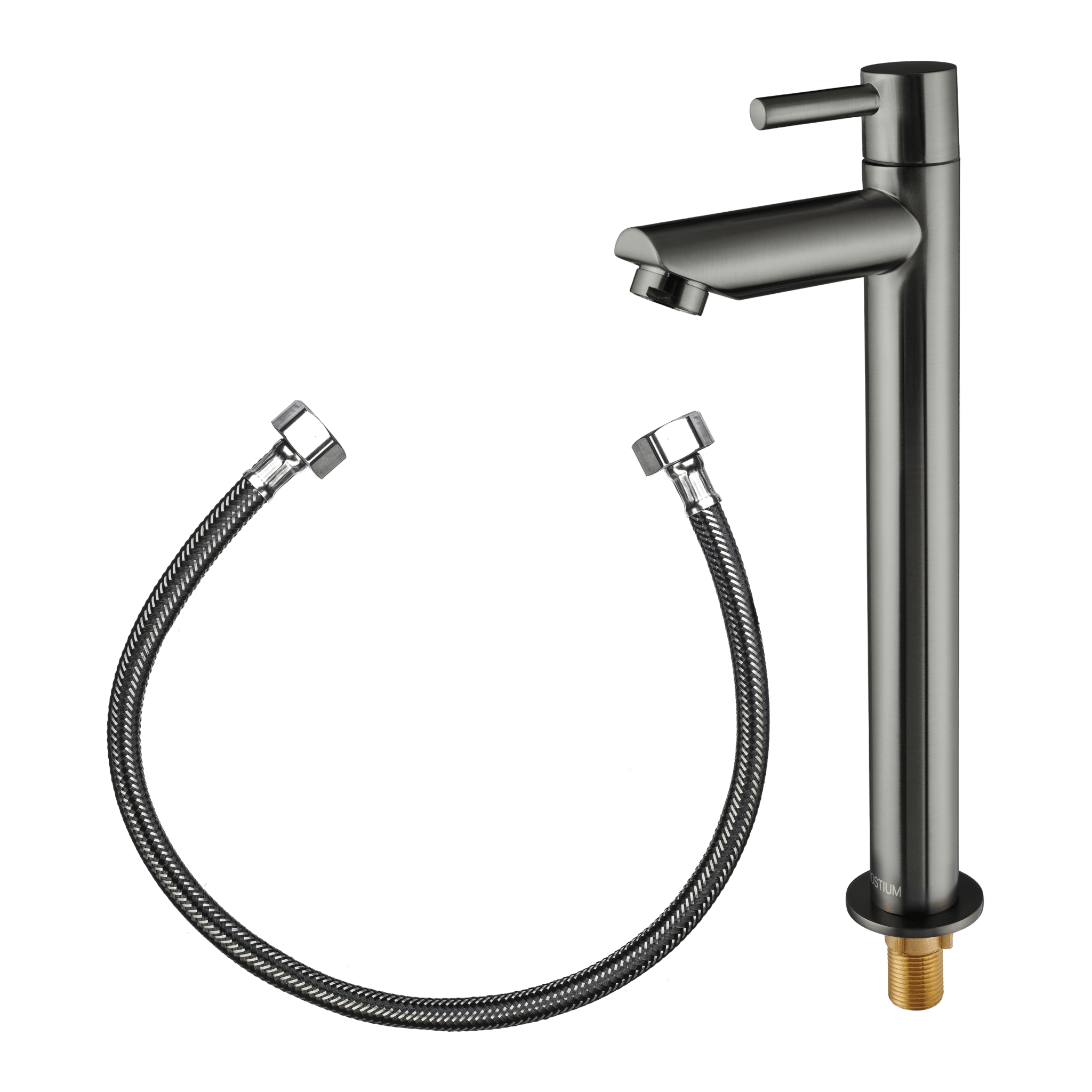 Altano - Robinet lavabo haut Gun Metal - eau chaude/froide