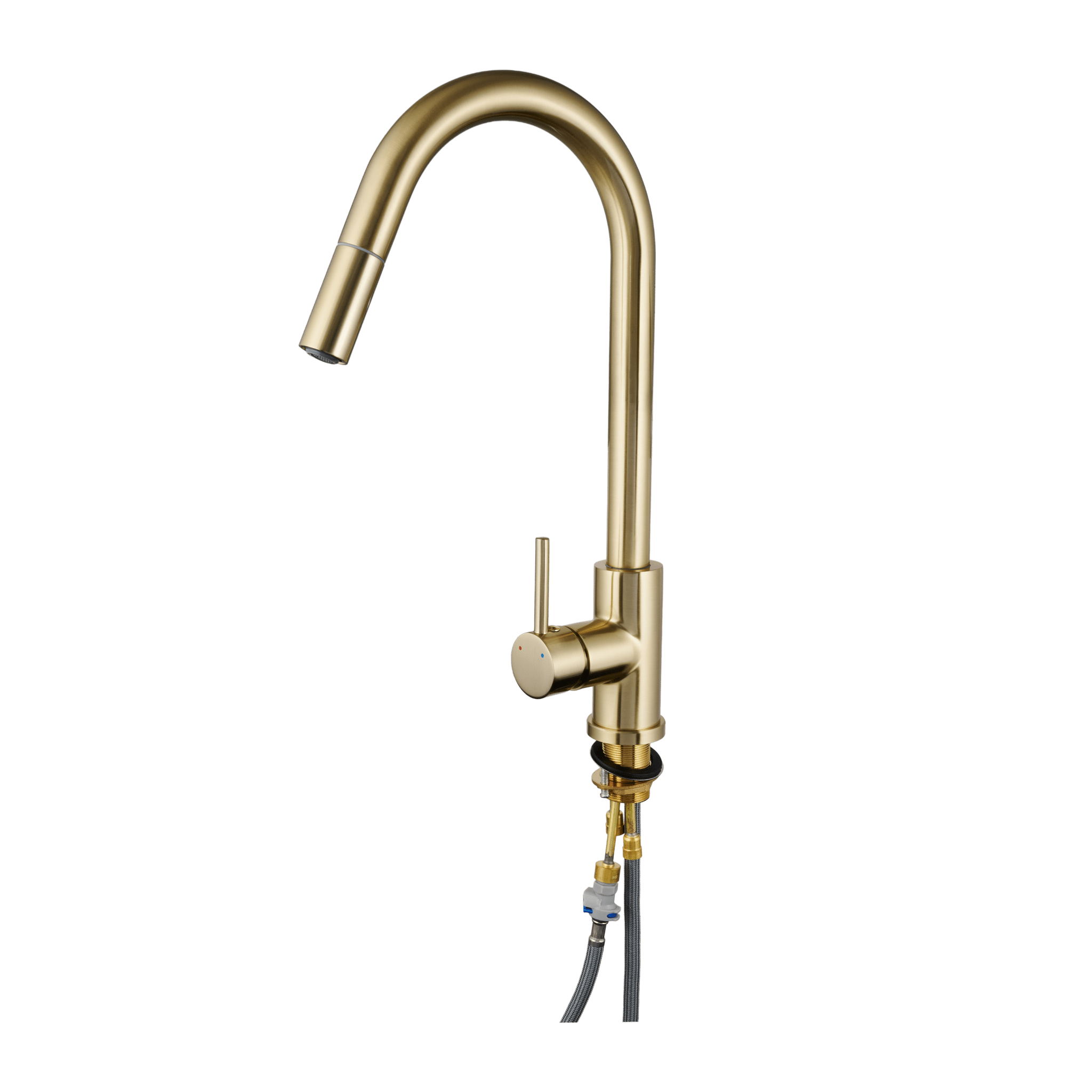 Silana - Robinet de cuisine doré - Extractible