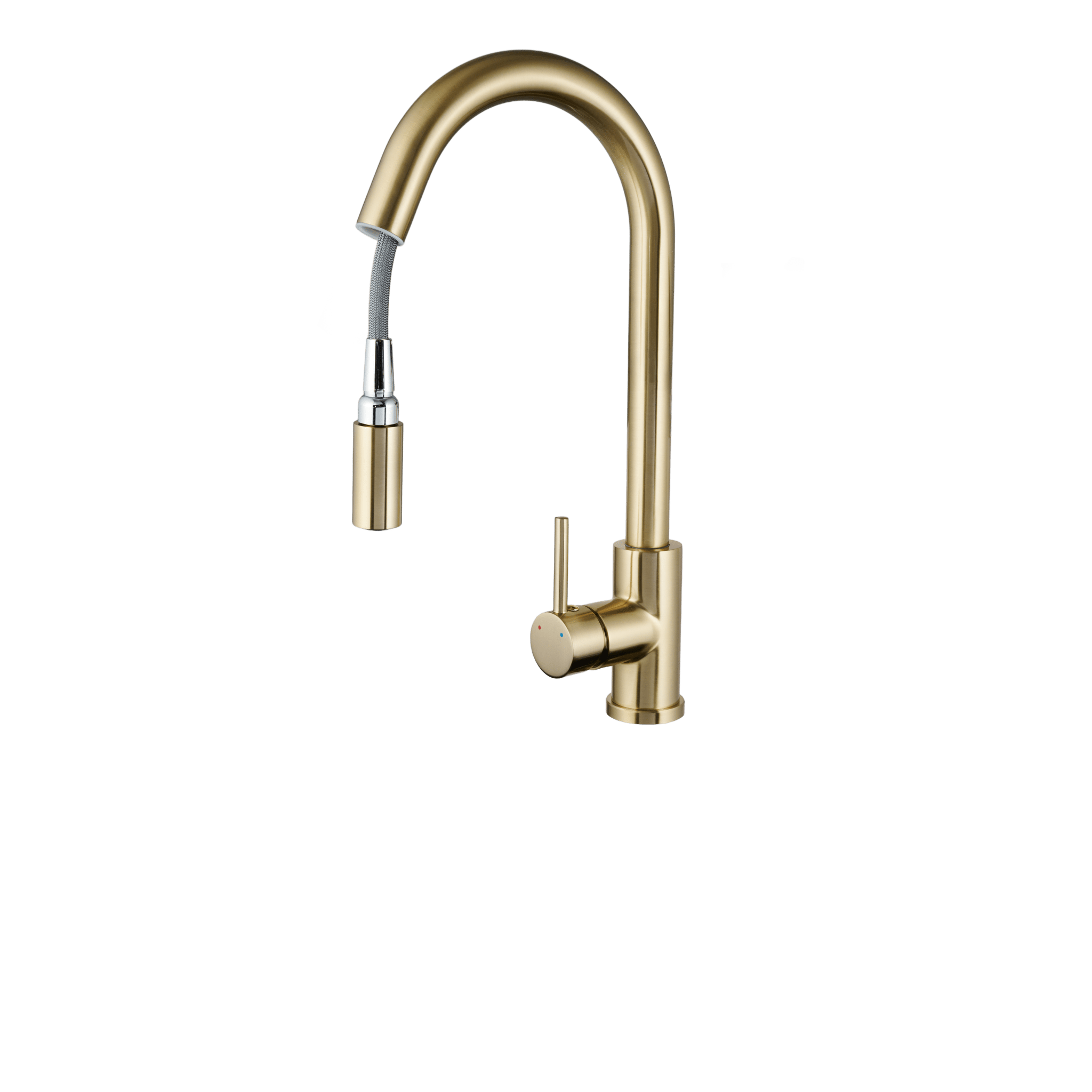 Silana - Robinet de cuisine doré - Extractible