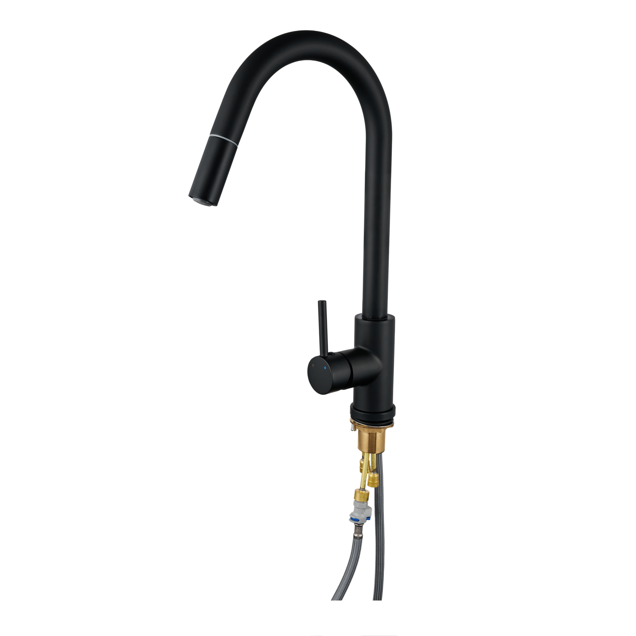 Silana - Mitigeur de cuisine noir - Bec extractible