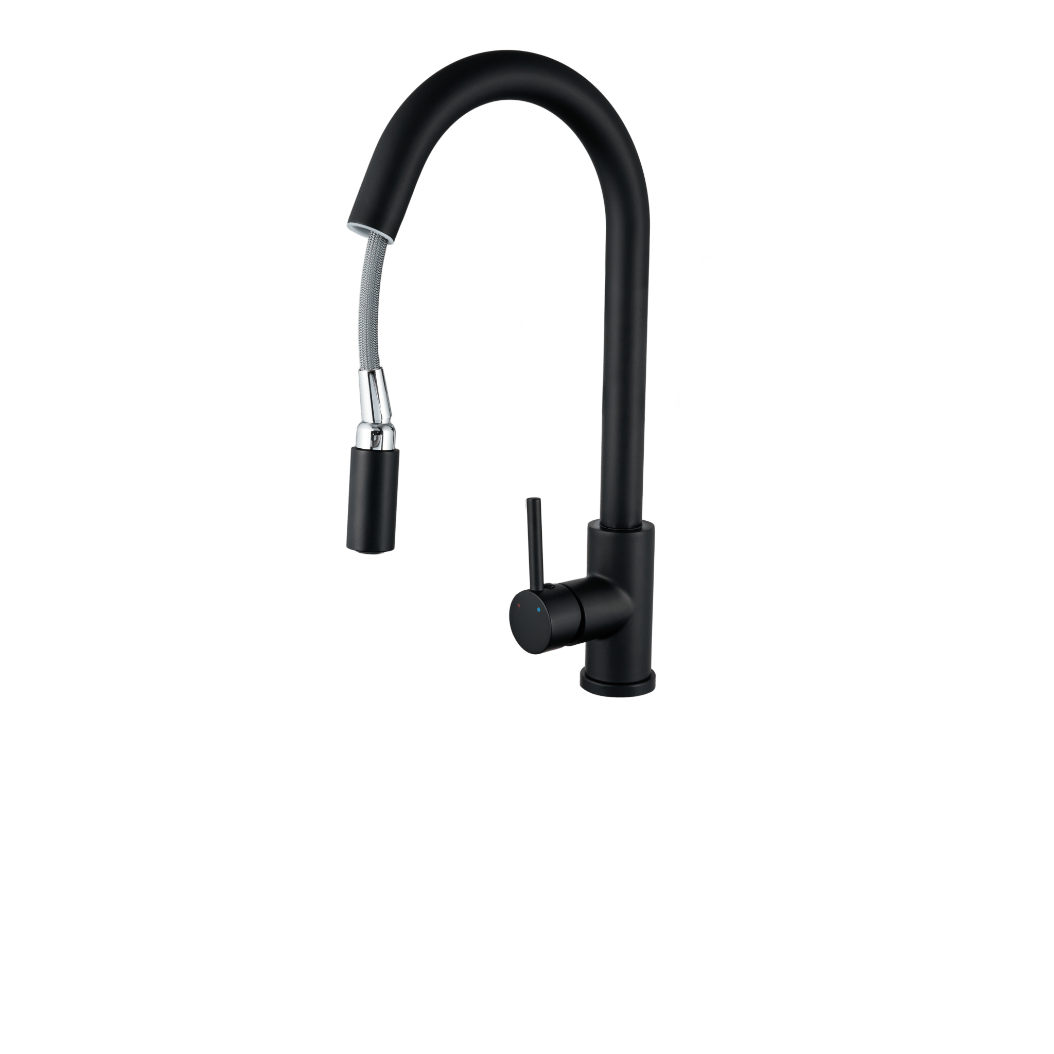 Silana - Mitigeur de cuisine noir - Bec extractible