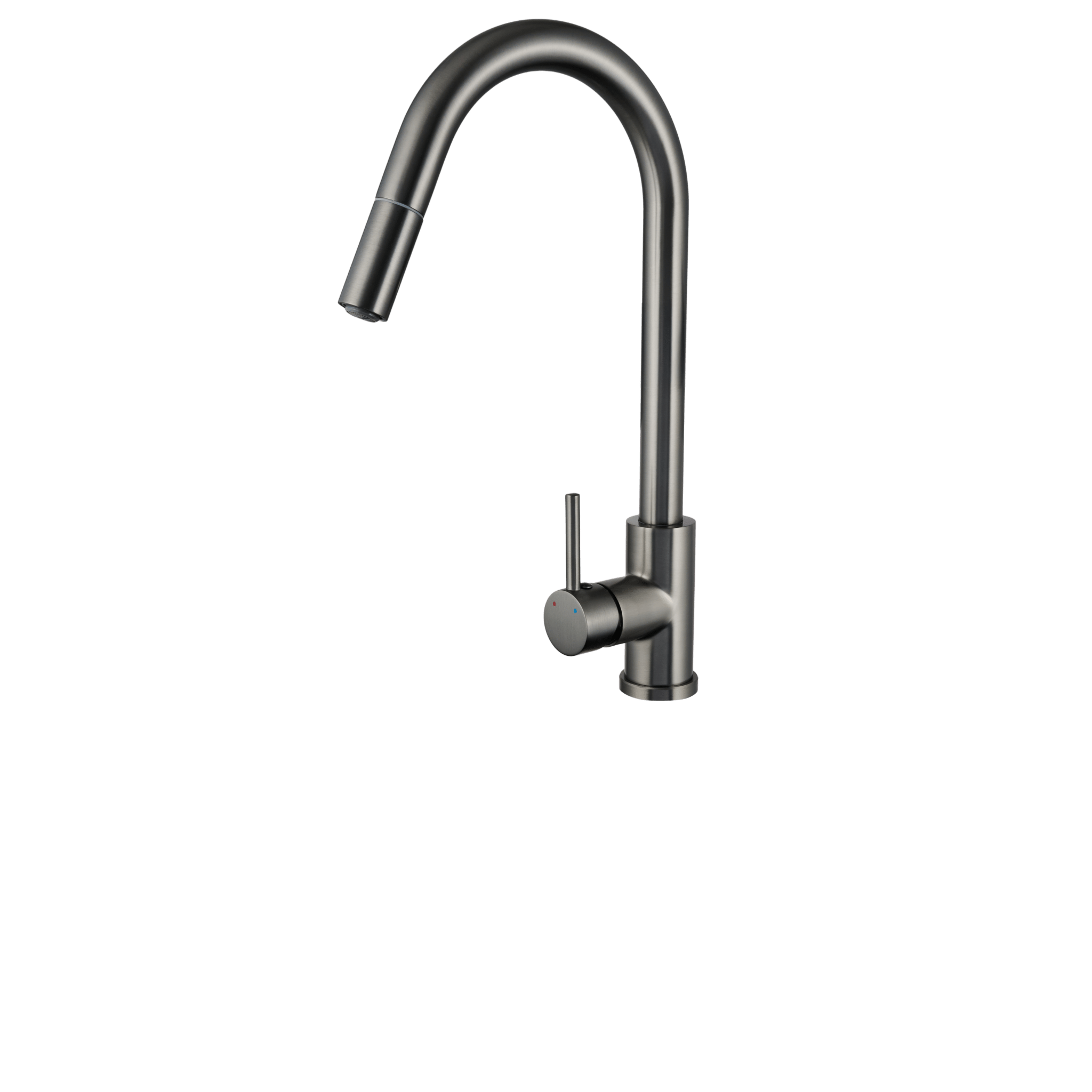 Silana - Gun Metal Keukenkraan - Uittrekbaar