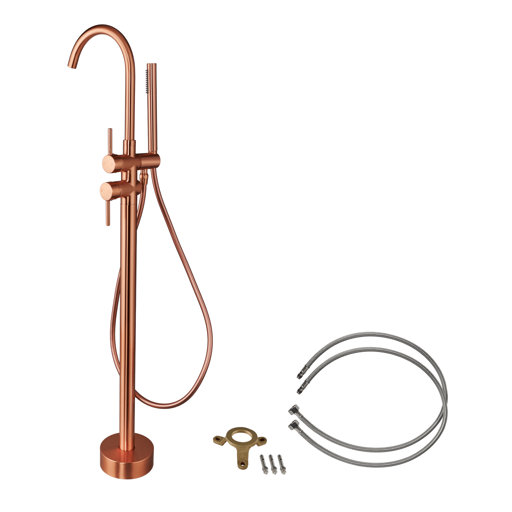 Armonio - Vrijstaande badkraan Koper - met Handdouche