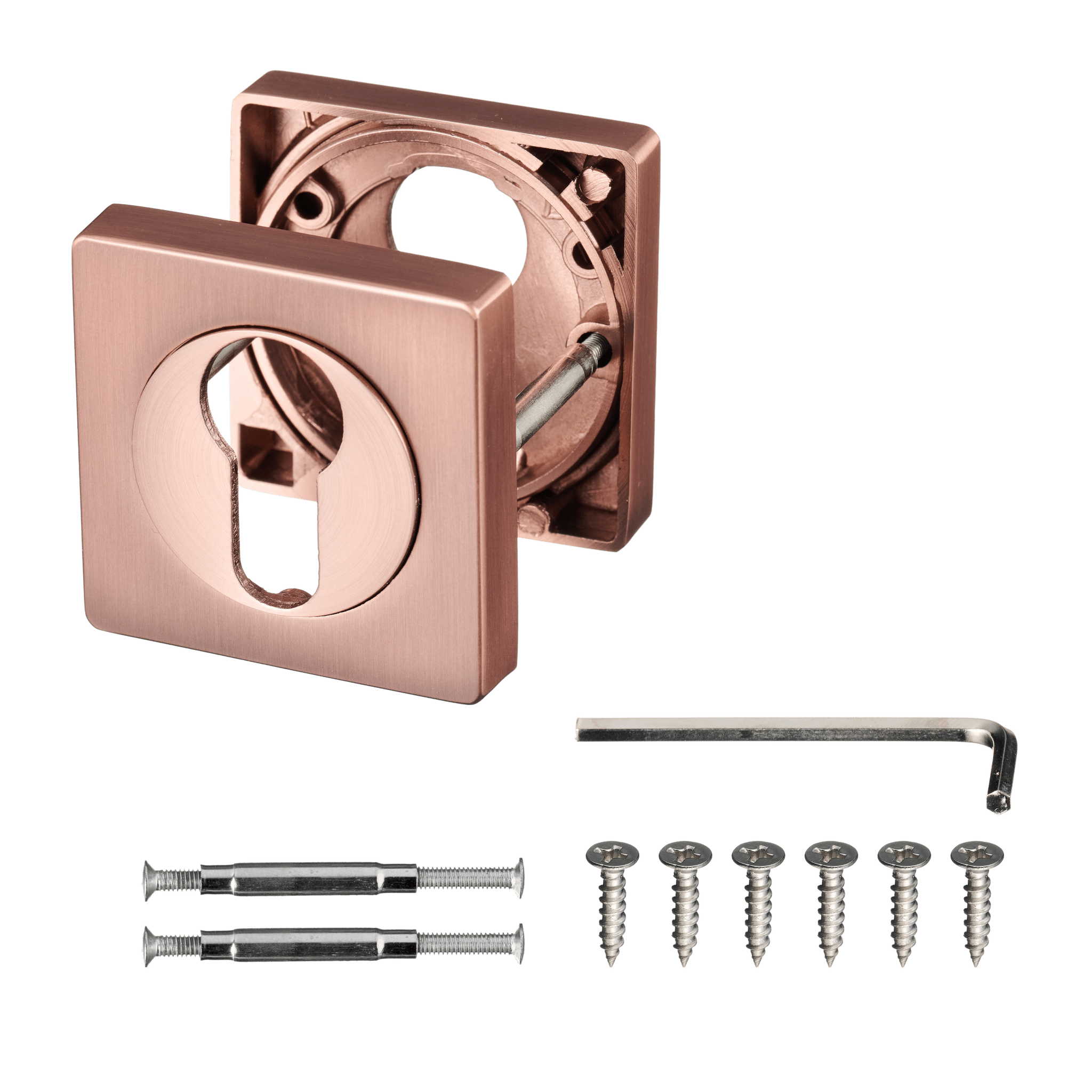 Rosace cylindrique carrée en cuivre
