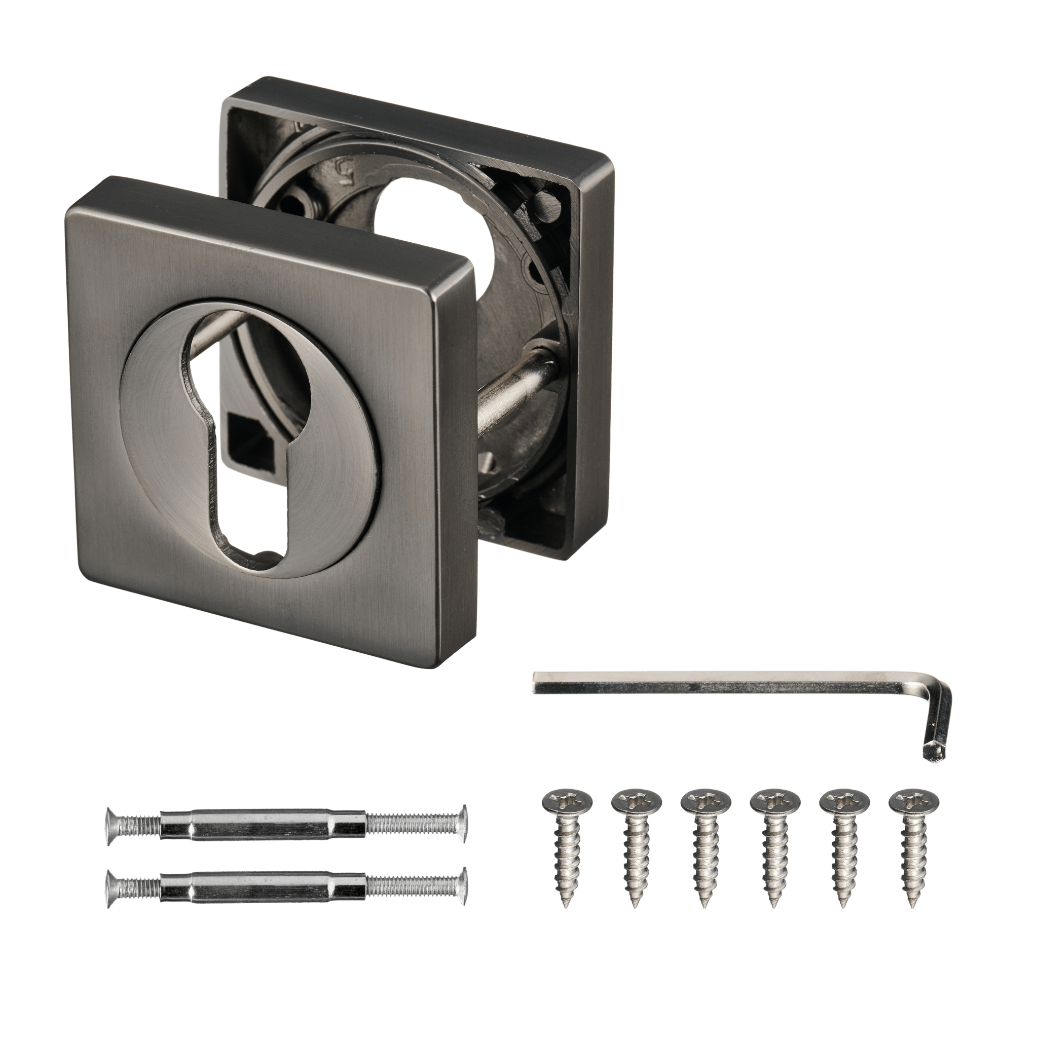 Rosace cylindrique carrée en métal canon de fusil