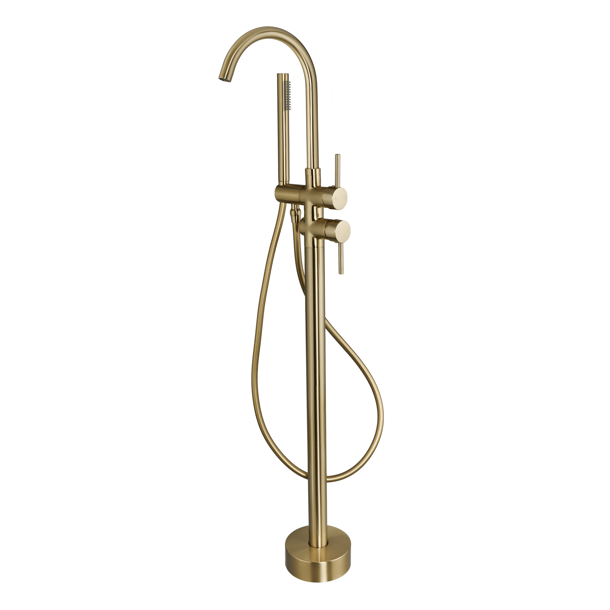 Armonio - Robinet de Baignoire Autoportant Or - avec Douchette