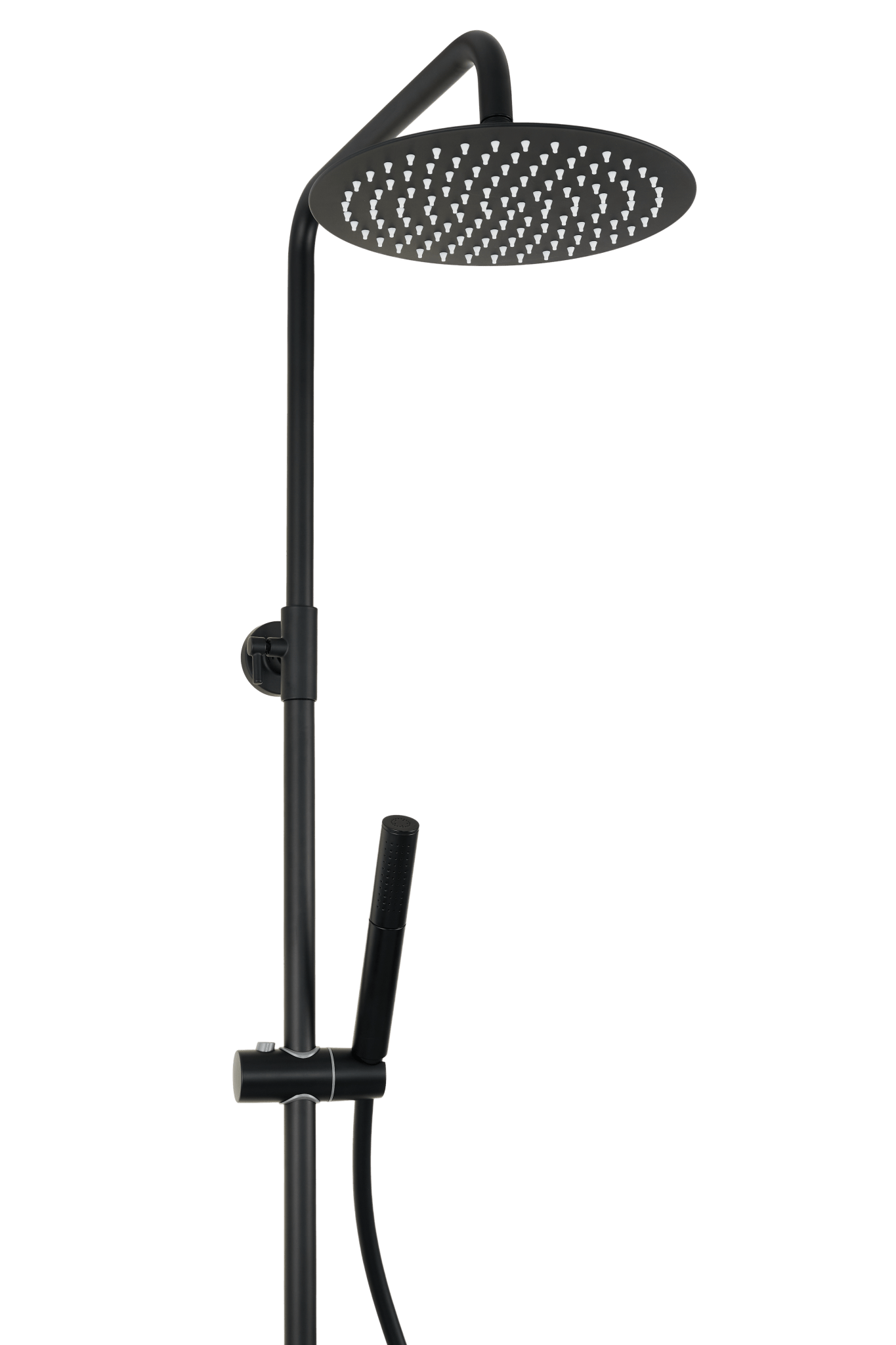 Novi - Ensemble de douche noir - rond