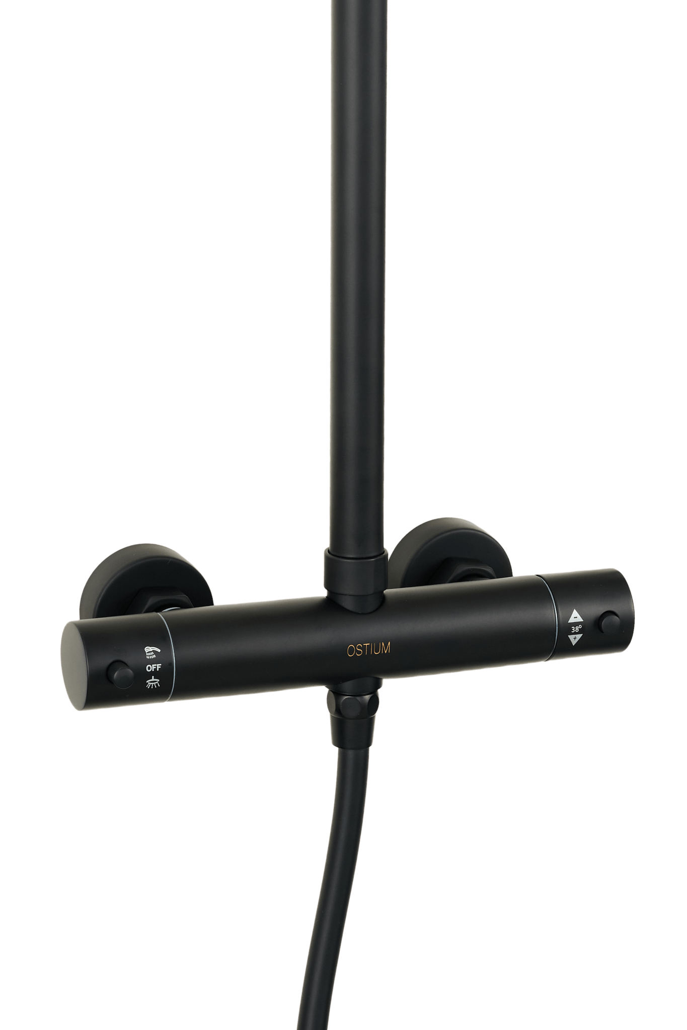 Novi - Ensemble de douche noir - rond