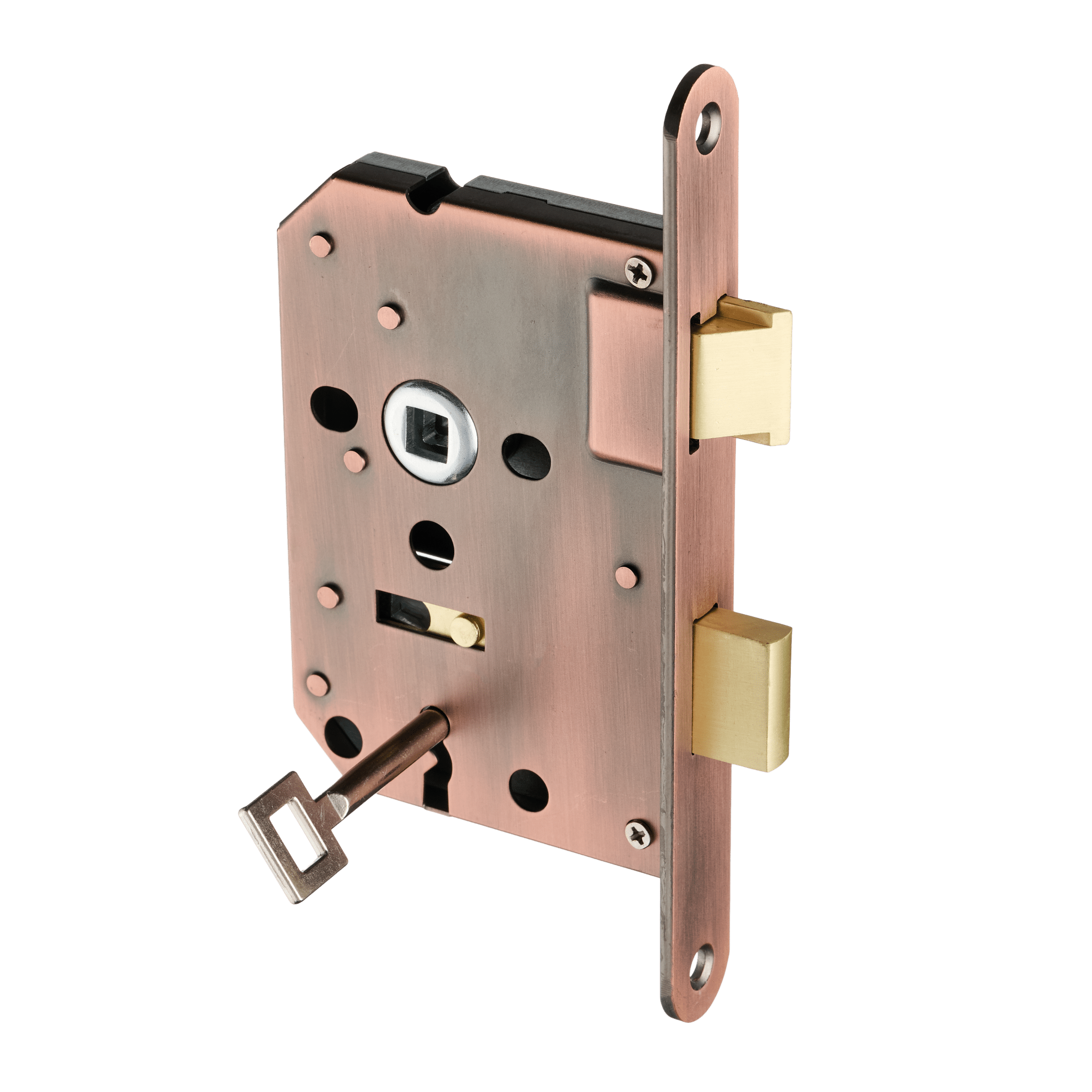 Serrure de piano en cuivre - Serrure à boucle avec trou de clé - SL56 mm