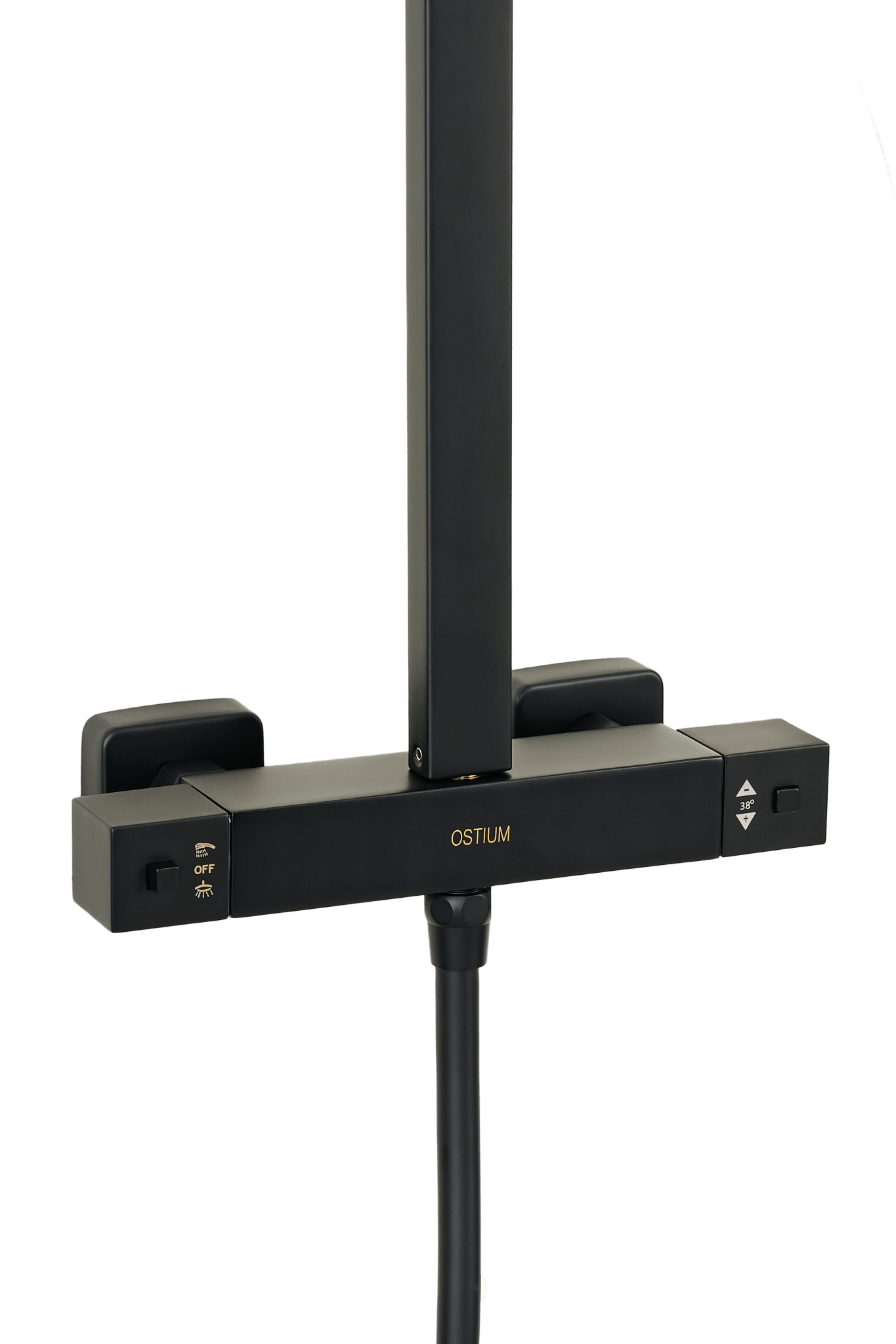 Voltri - Ensemble de douche noir - Carré