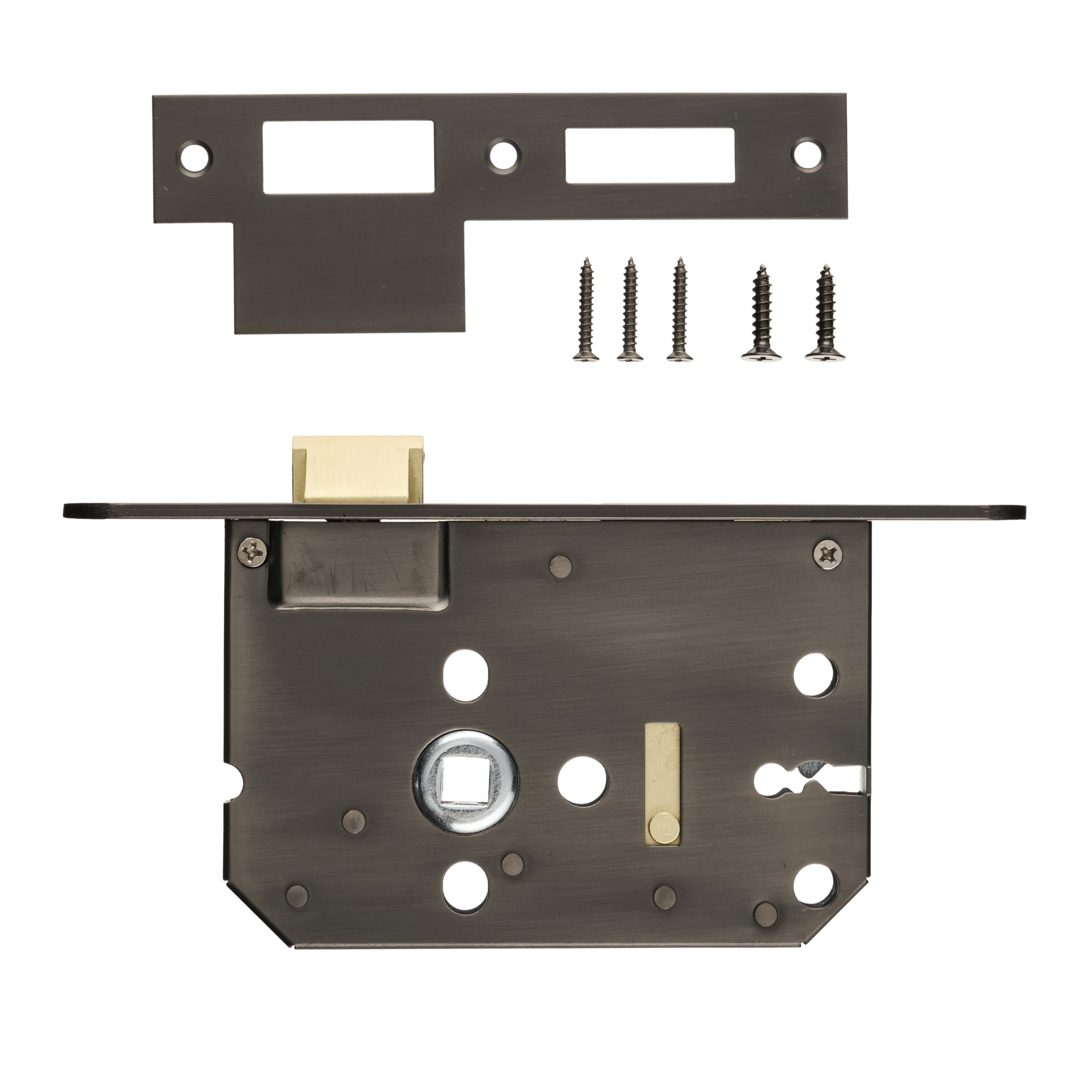 Serrure de piano Gun Metal - Serrure à boucle avec trou de clé - SL56 mm