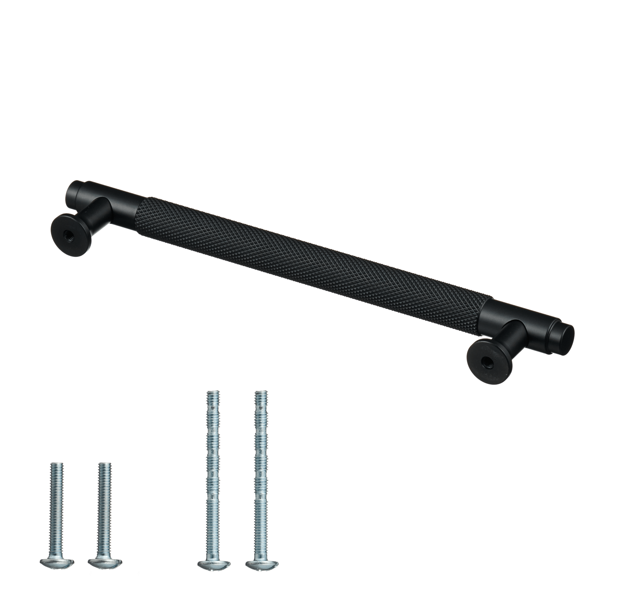 Handgreep Zwart - diamond cut - 160mm/194mm