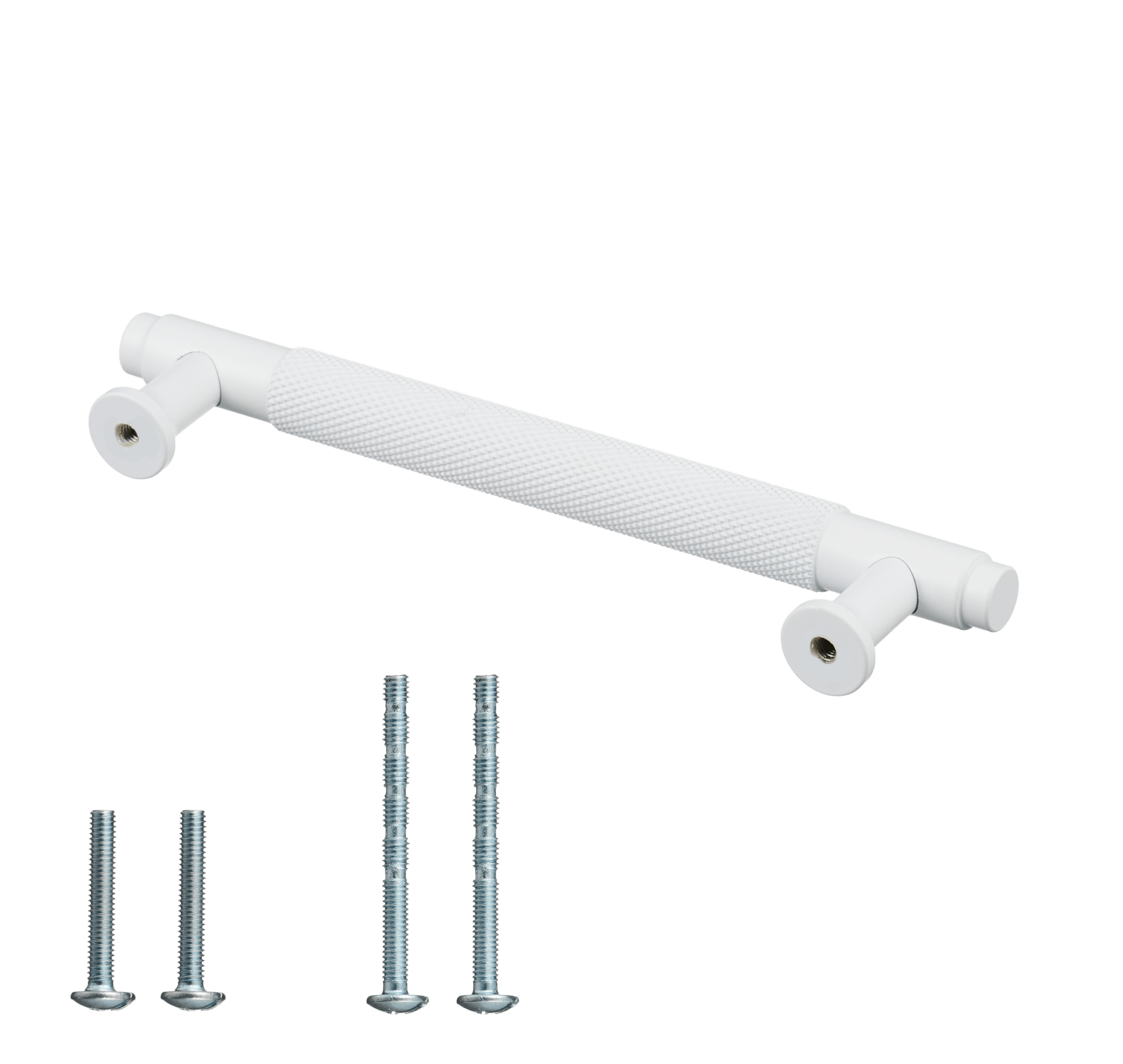 Handgreep Wit - diamond cut - 128mm/164mm