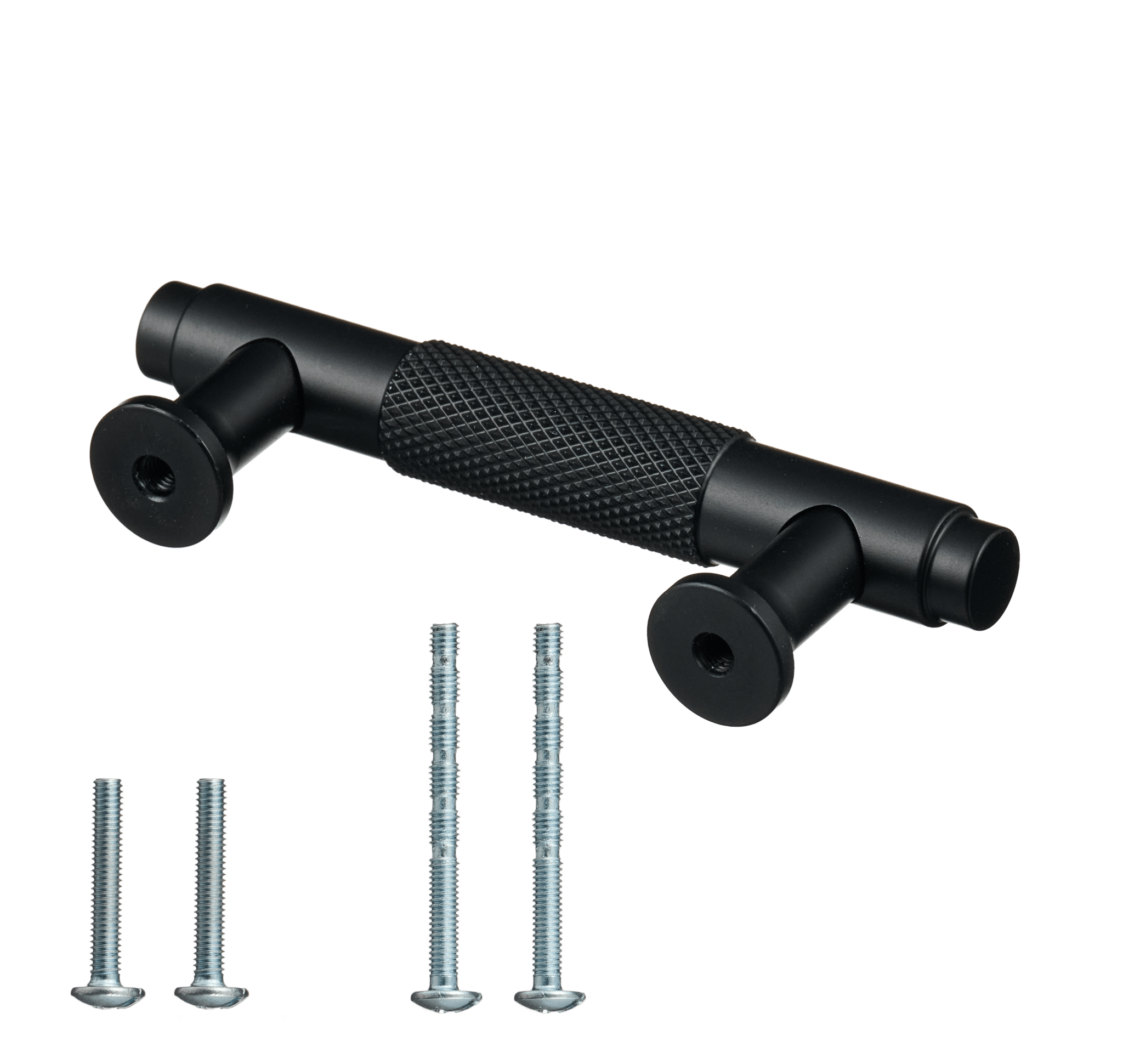 Handgreep Zwart - diamond cut - 64mm/98mm