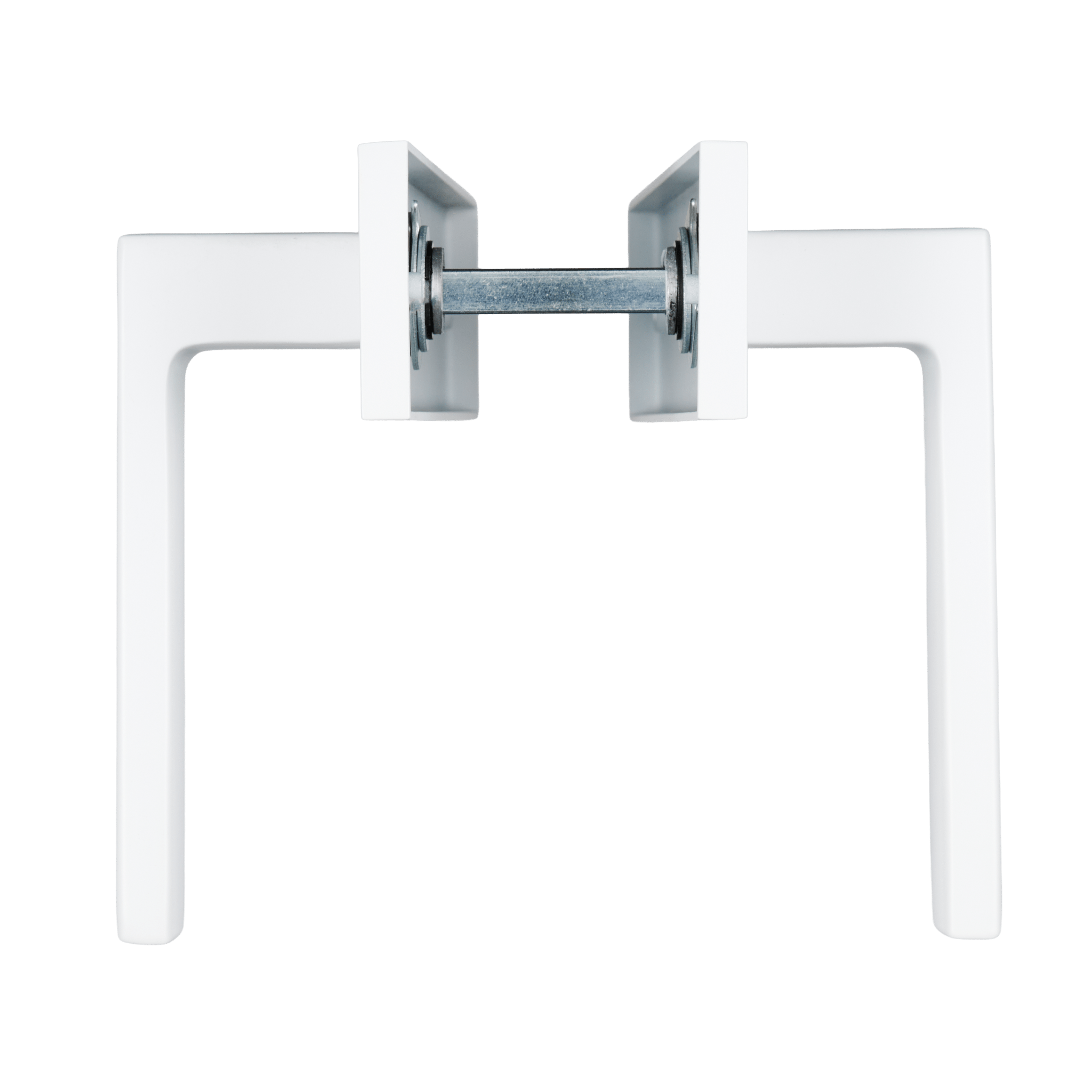 Lorto - Witte Deurklink - Cilindergat - Recht Lang Schild - PC 55mm