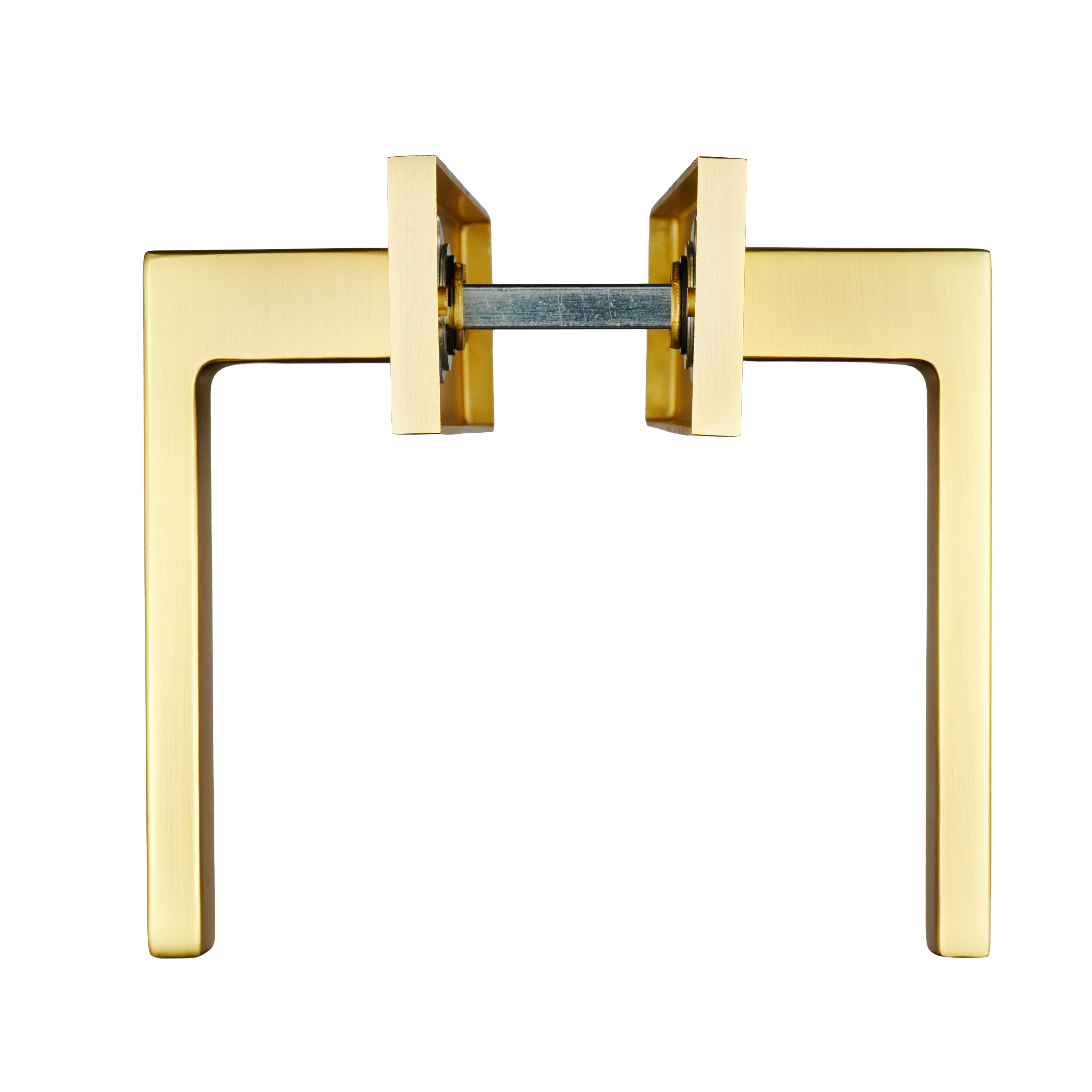 Avola - Gouden Deurklink - Cilindergat - Recht Kort Schild - PC 55mm