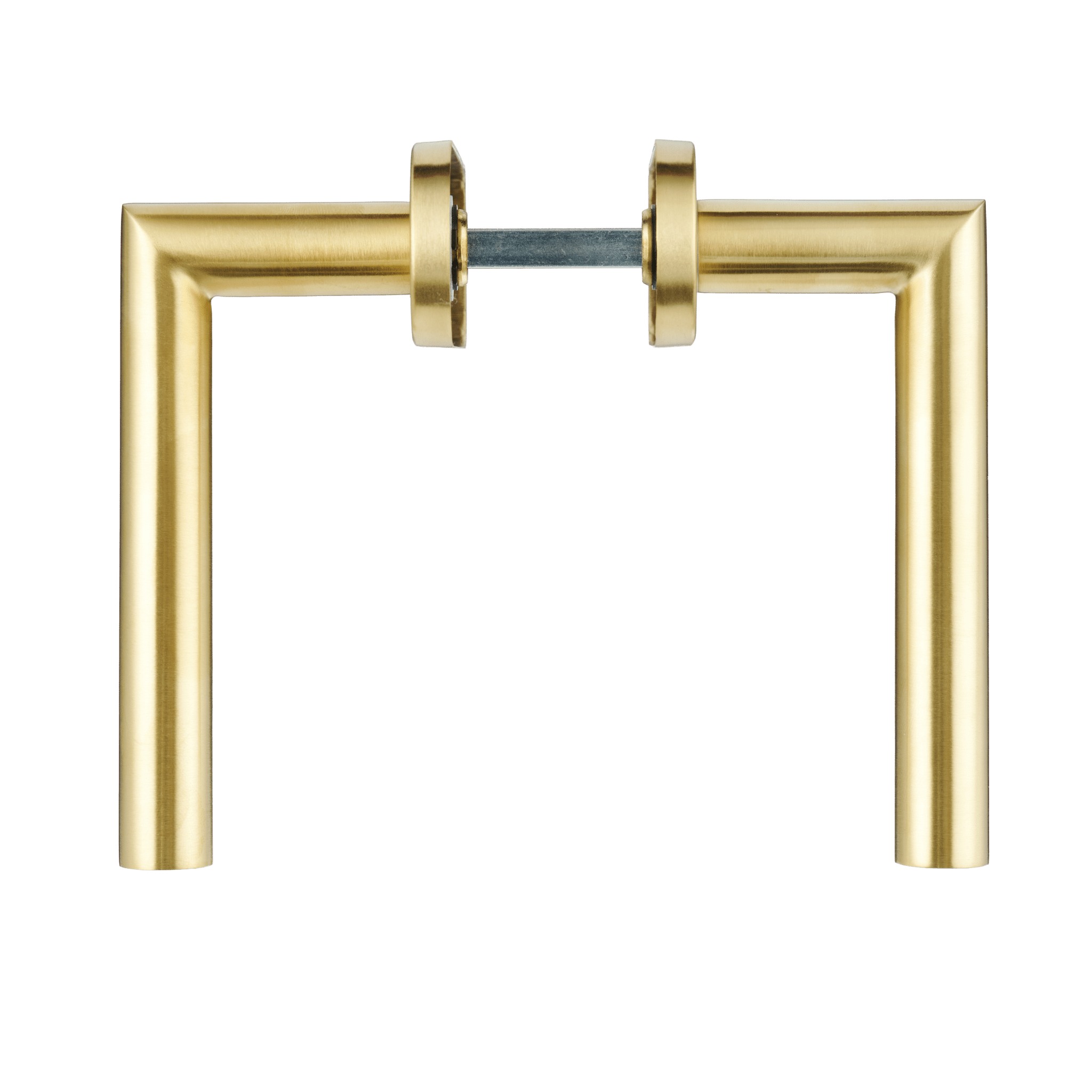 Solara - Deurklink Goud Cilindergat - Kort Rond Schild