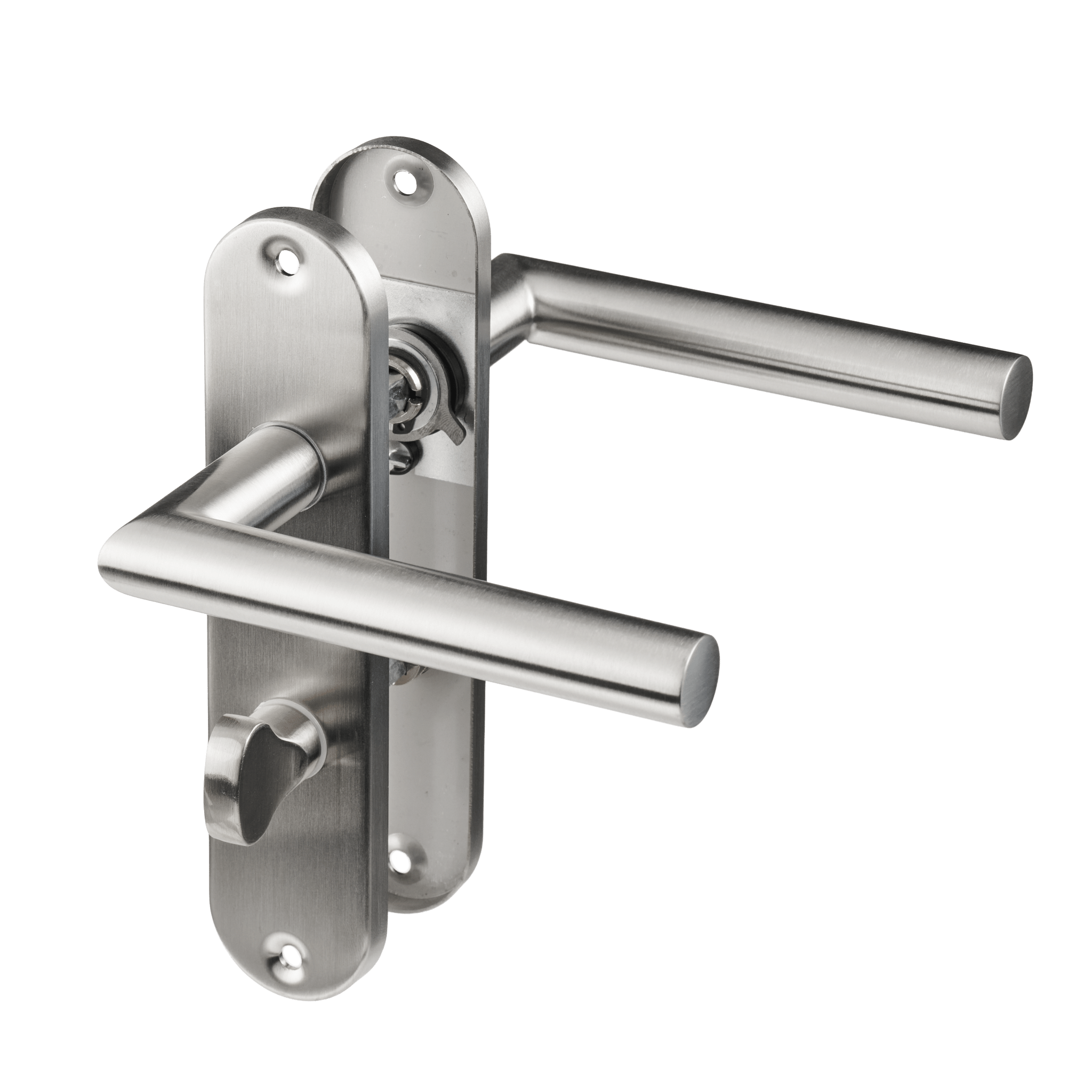 Rondo - Plaque WC fente inox - Petits cache-rosace ronds