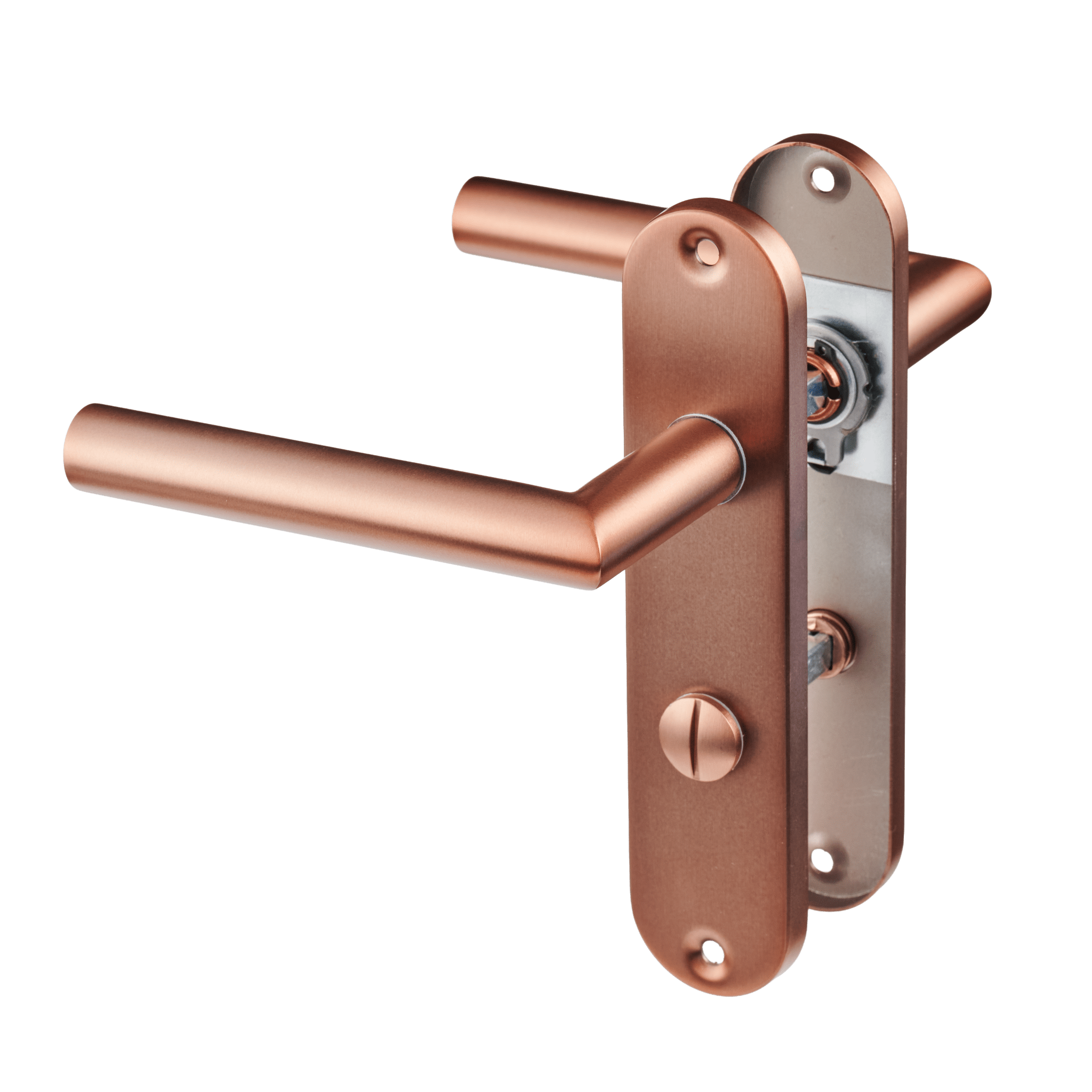 Rossa - Cuvette WC Plaque courte ronde en cuivre