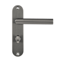 Silvano - WC-Slot Gun Metal - Kurzes rundes Schild
