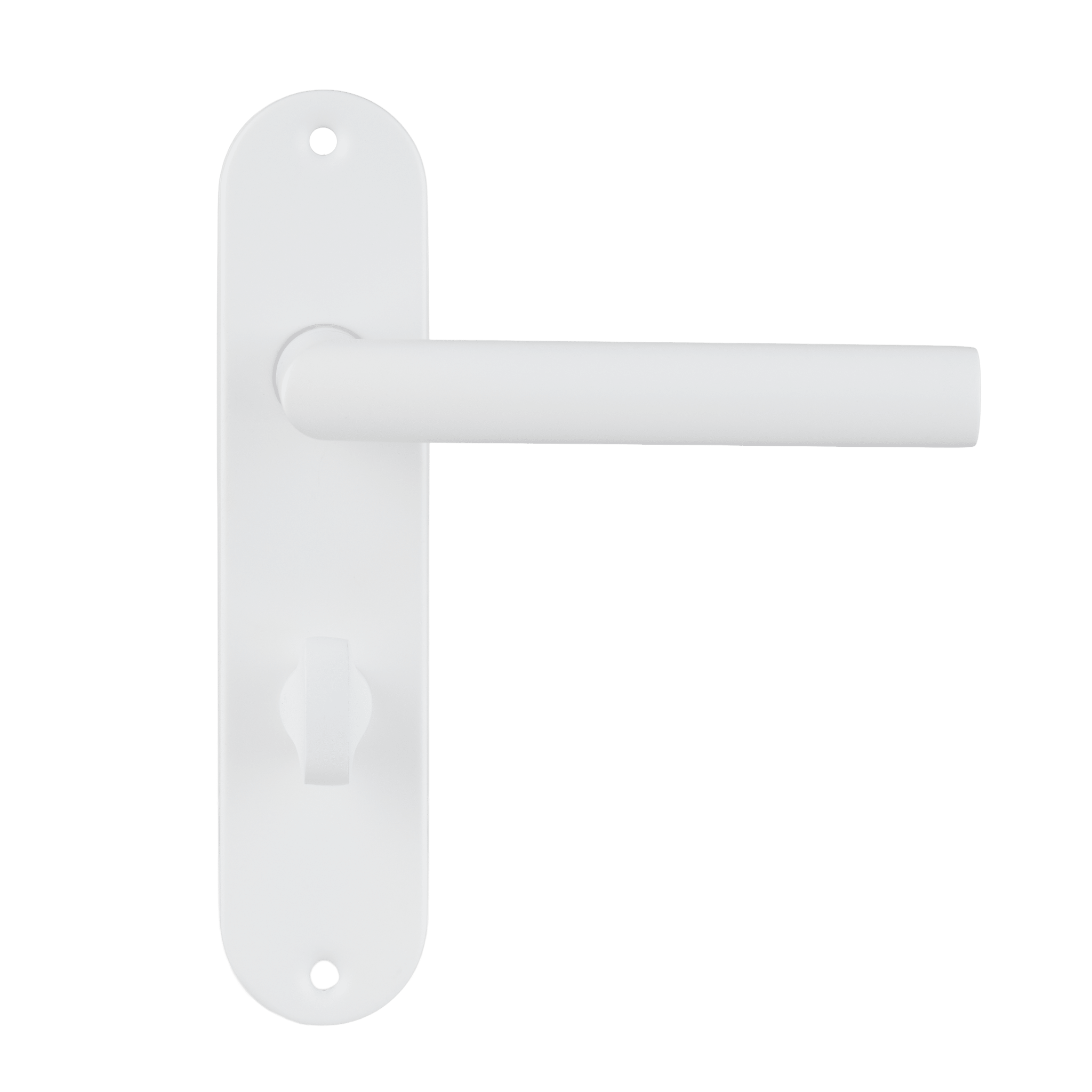 Calzio - Entrée WC Blanc - Plaque courte ronde