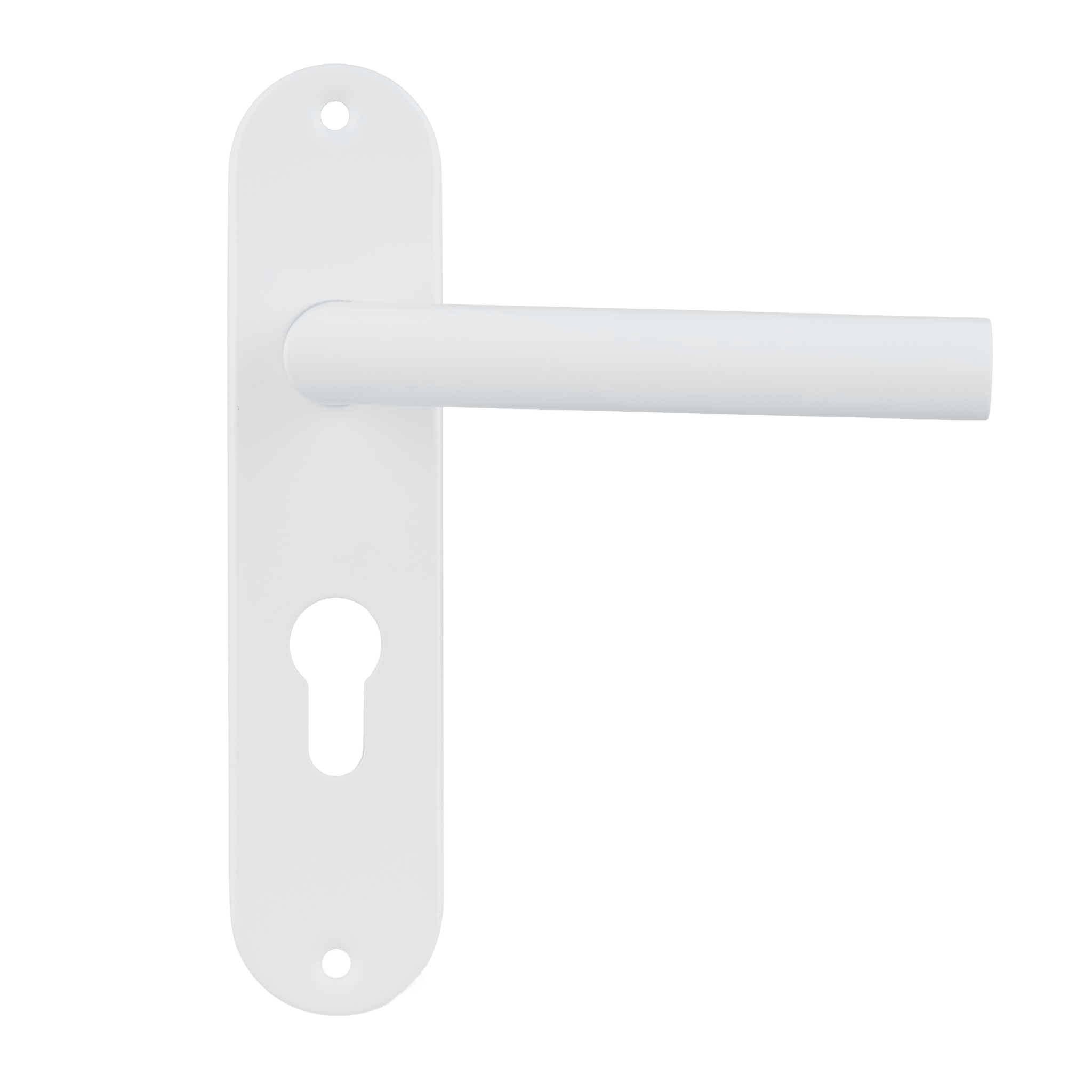 Calzio - Deurklink Wit Cilindergat - Kort Rond Schild