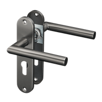 Silvano - Gun Metal Türklinke Zylinderloch - Kurzes rundes Schild