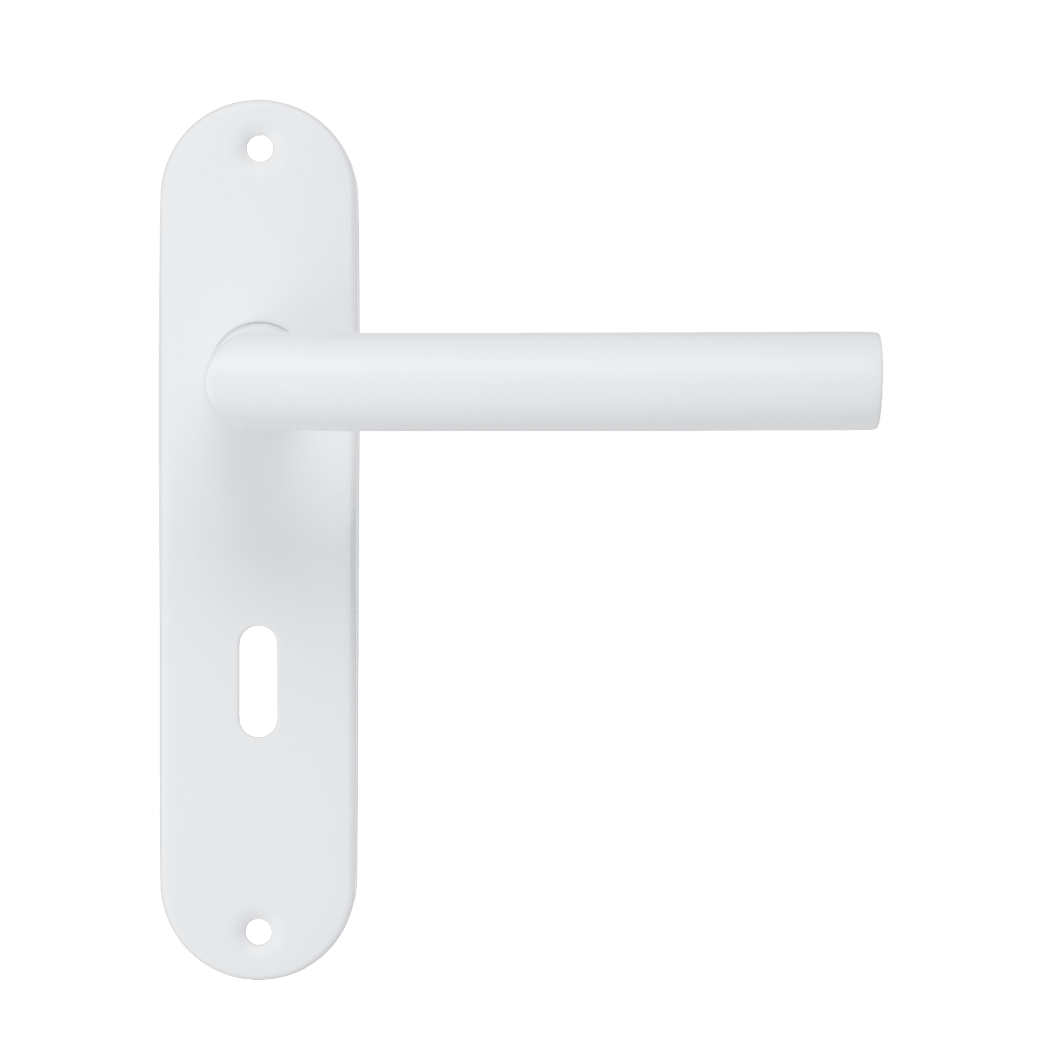 Calzio - Deurklink Wit Sleutelgat - Kort Rond Schild