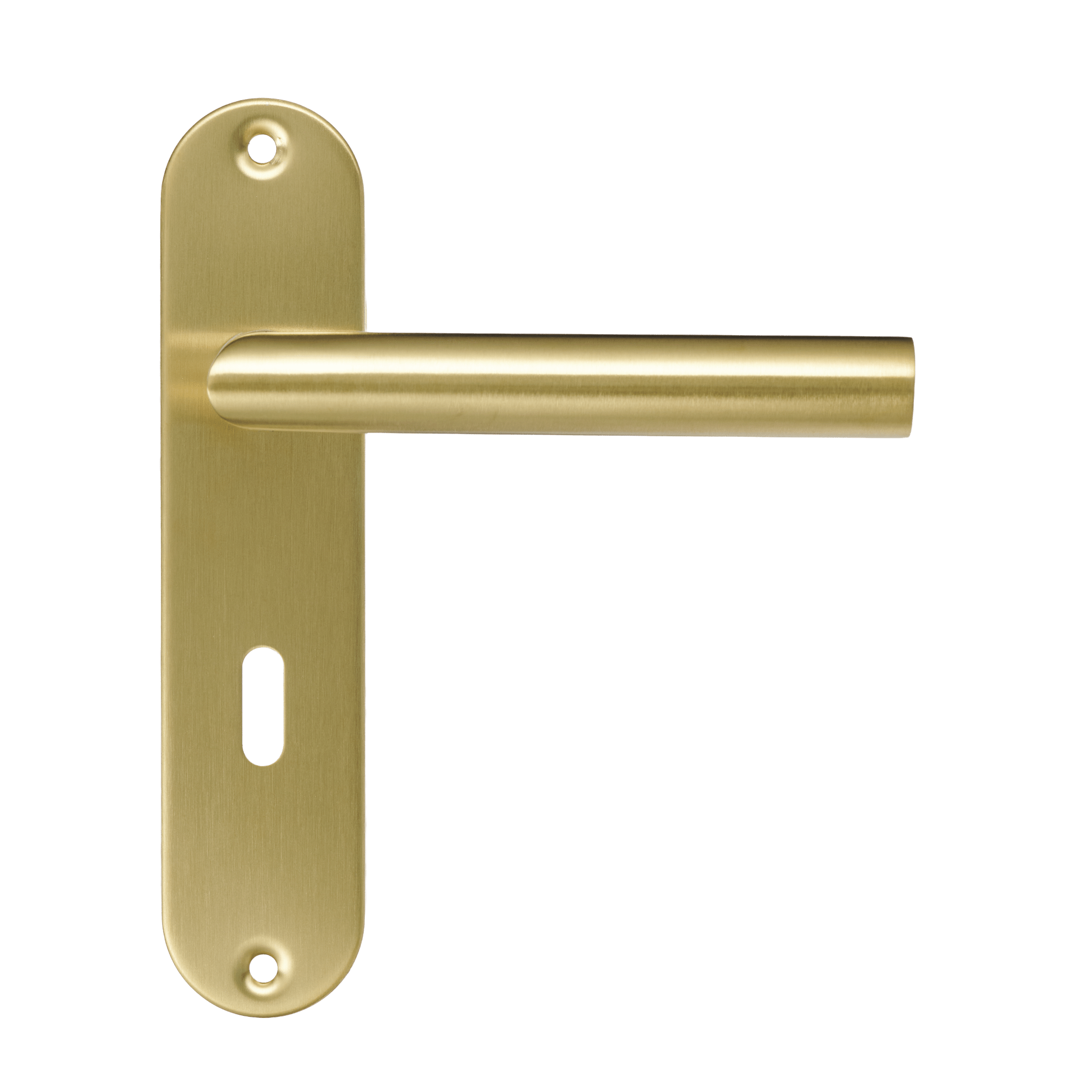 Solara - Deurklink Goud Sleutelgat - Kort Rond Schild